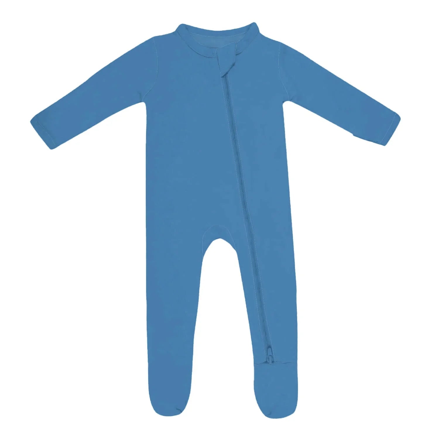 Zippered Footie Romper In Steel Blue - StazzyBaby