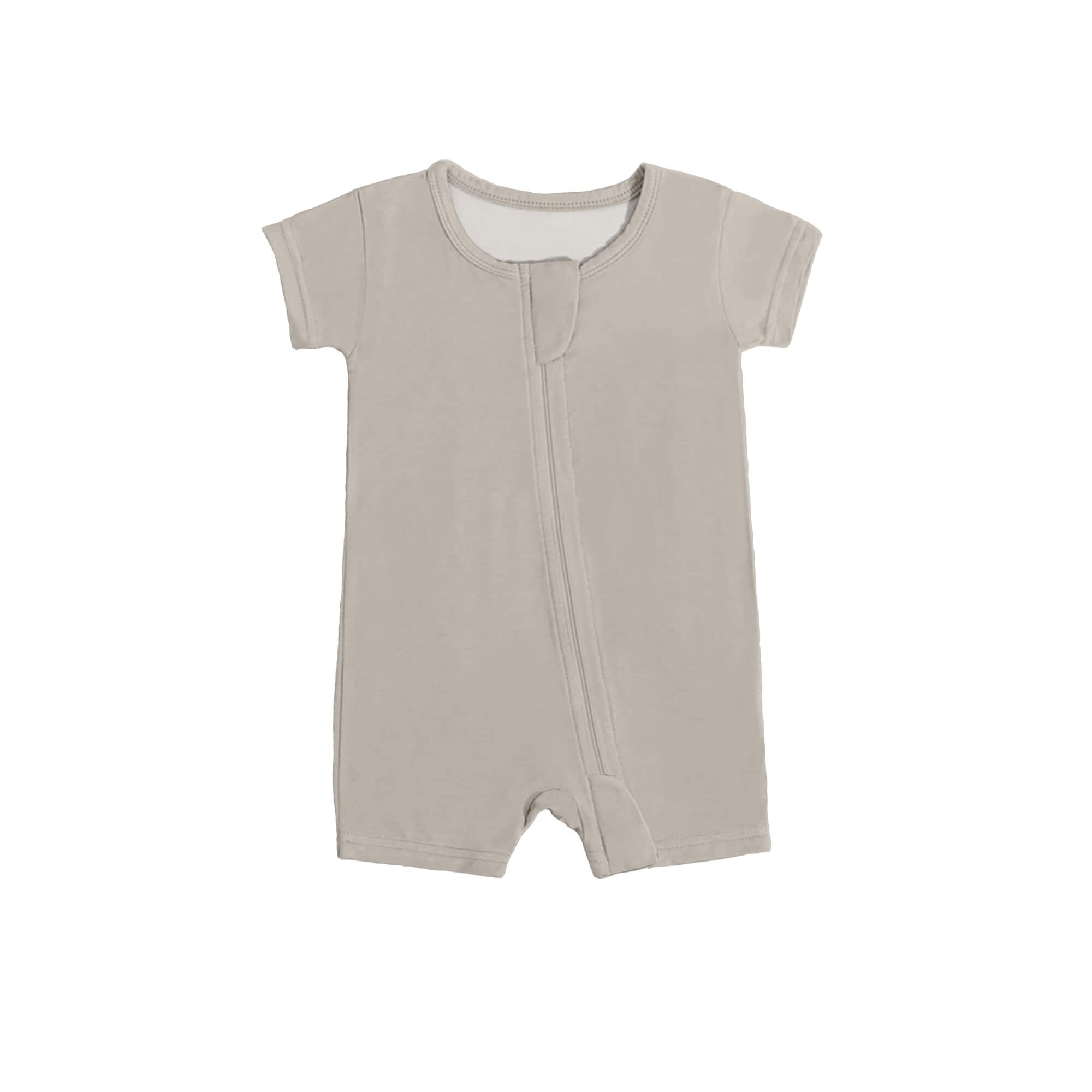 Zippered Romper in Oat - StazzyBaby