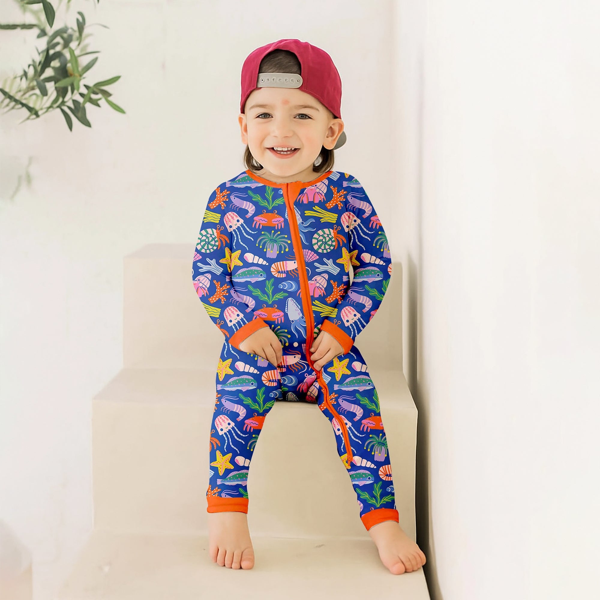 Under the Sea Convertible Zippered Romper