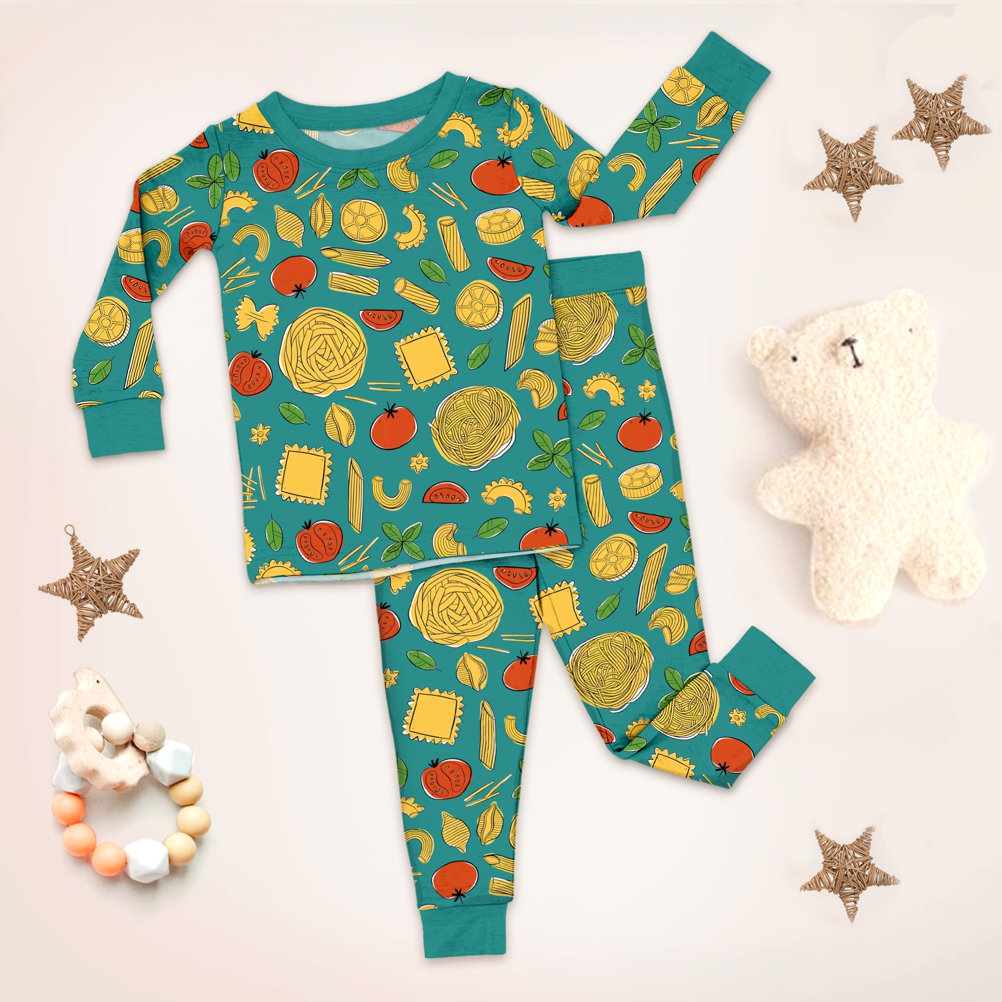 Pasta Party Two Piece Long Sleeve Pajama Set