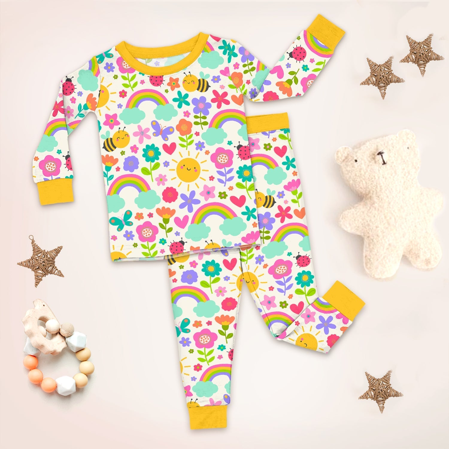 Summer Sunshine Two Piece Long Sleeve Pajama Set