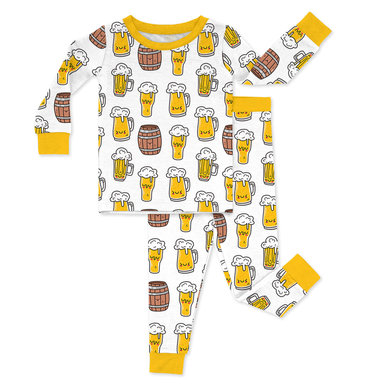 Beer Mugs and Barrels Two Piece Pajama Set