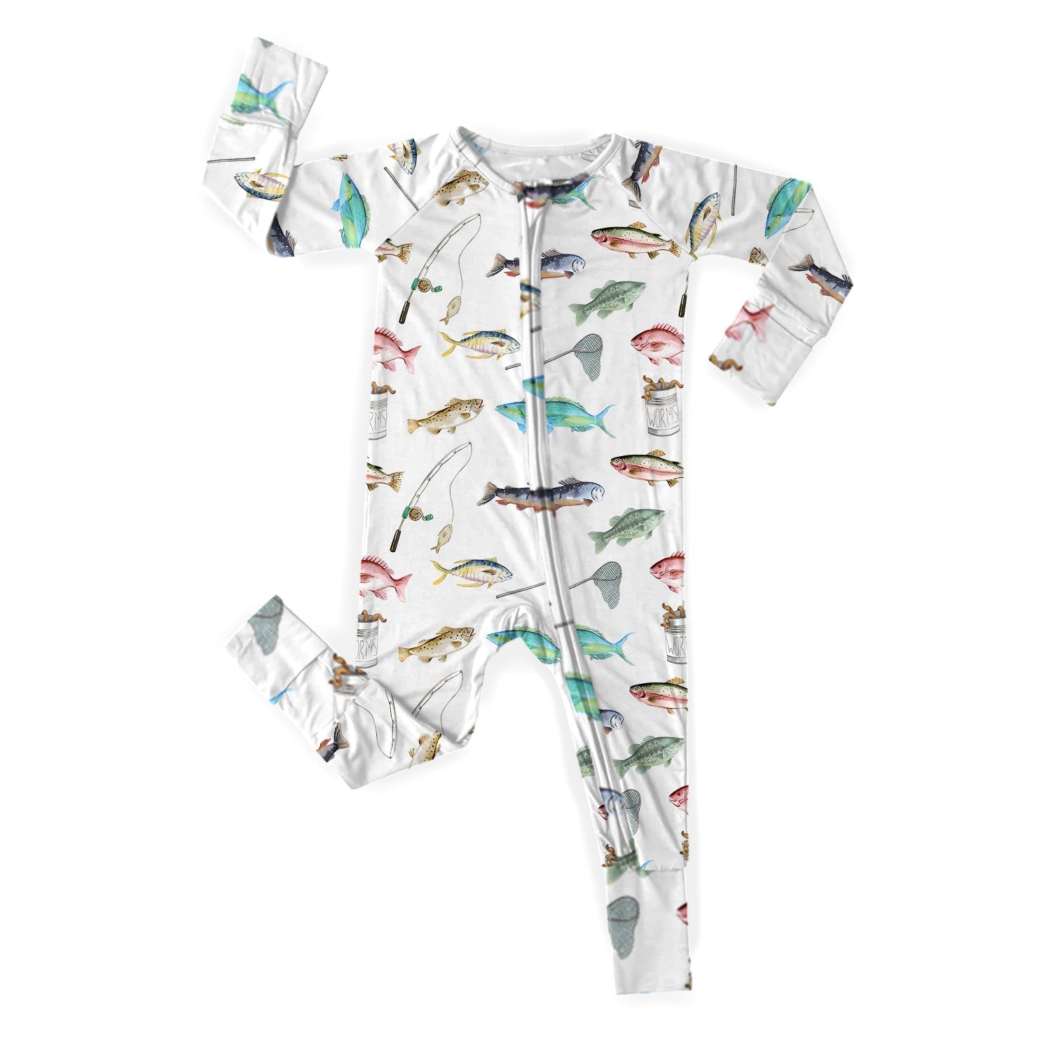Gone Fishing Convertible Zippered Romper