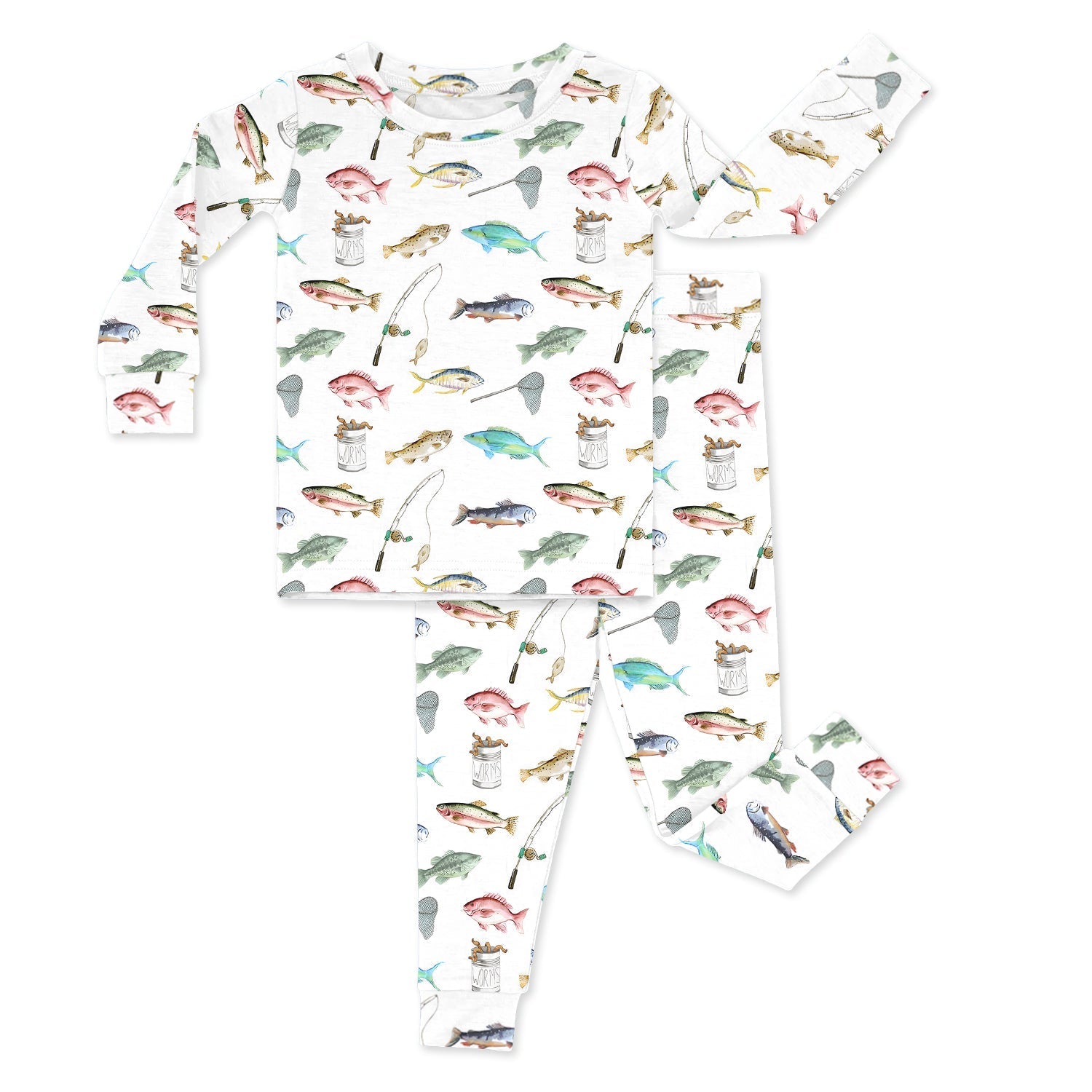 Gone Fishing Two Piece Pajama Set