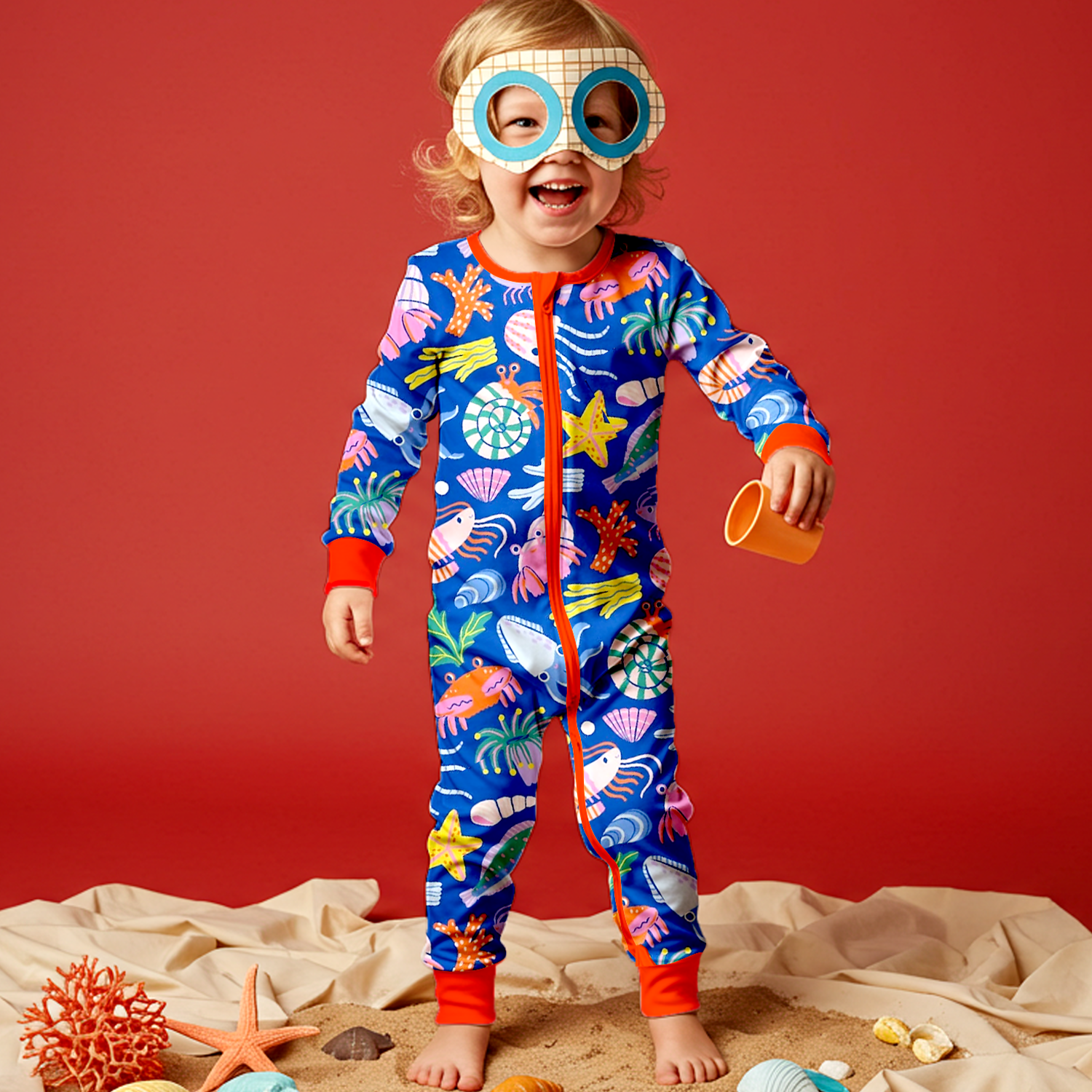 Under the Sea Convertible Zippered Romper