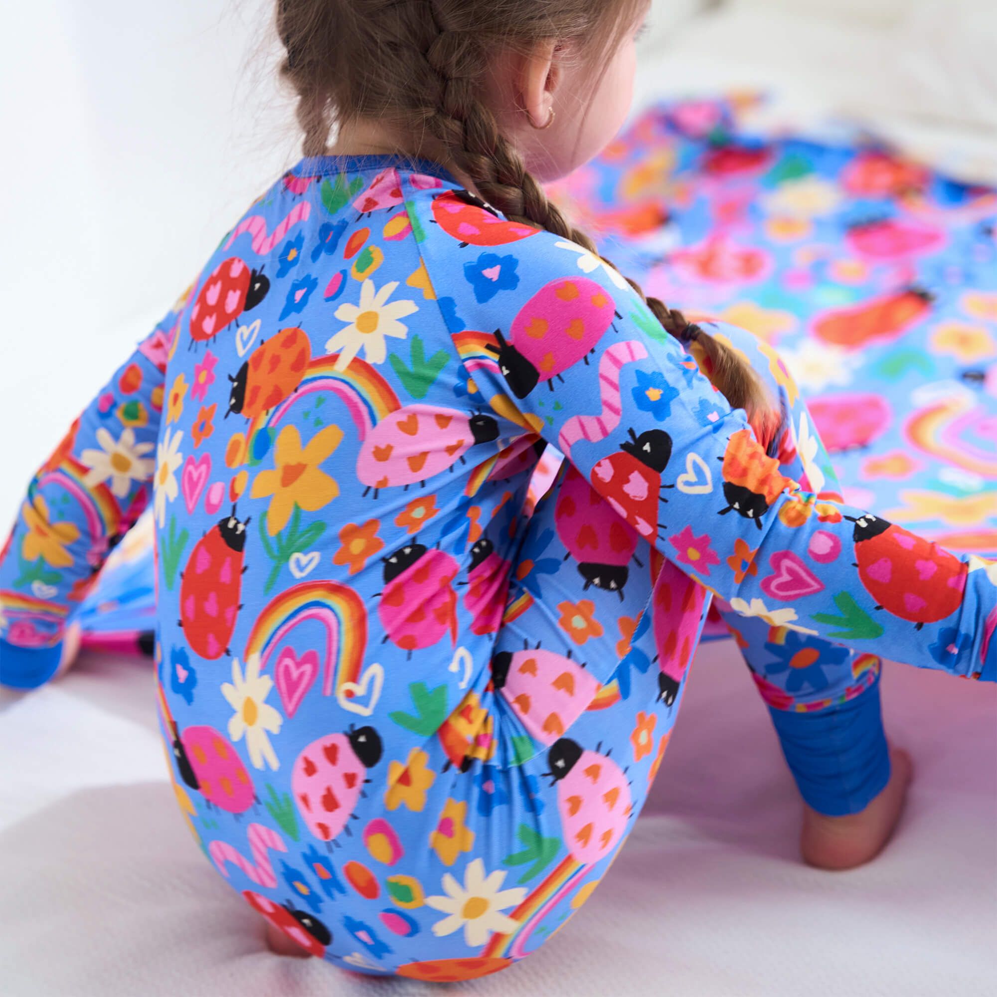Lady Bugs Convertible Zippered Romper