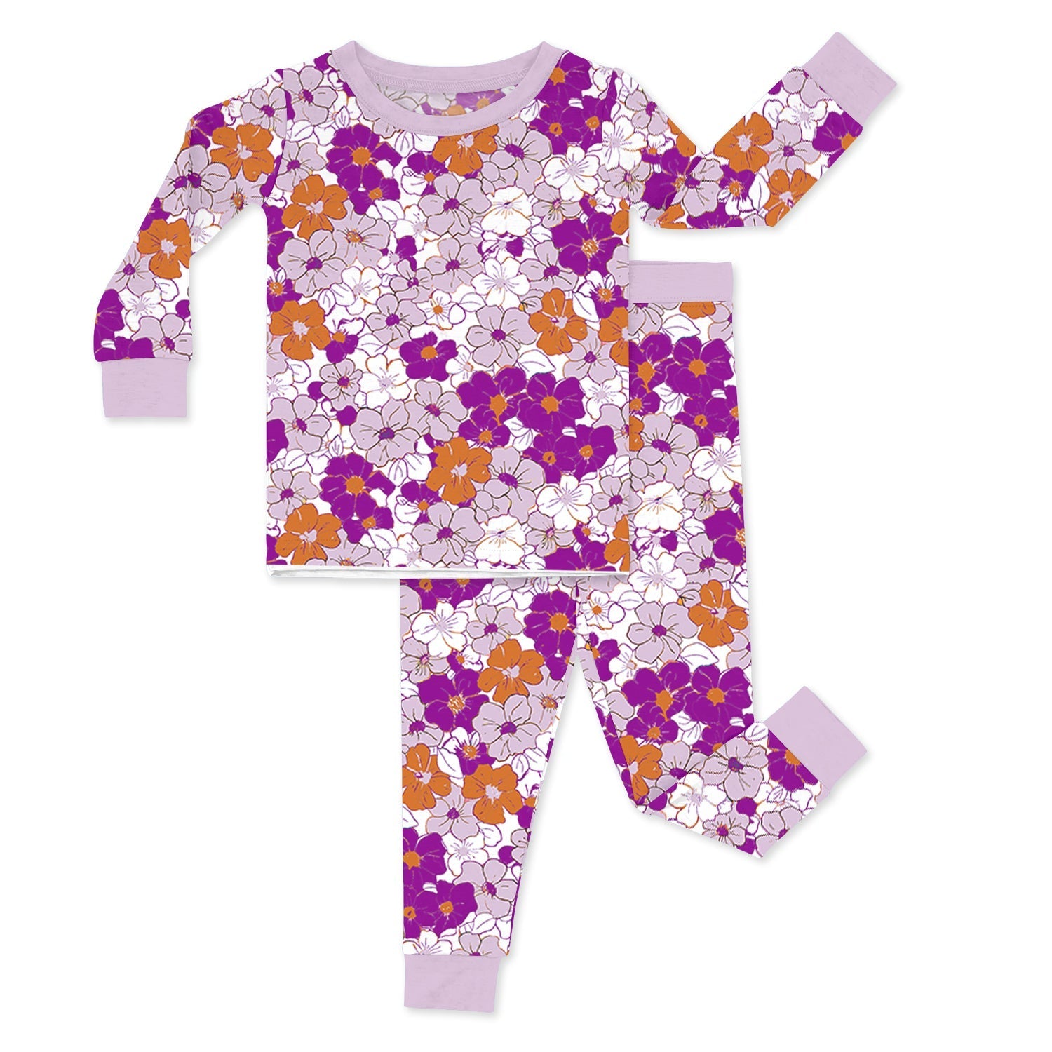 Tropical Floral Two Piece Pajama Set