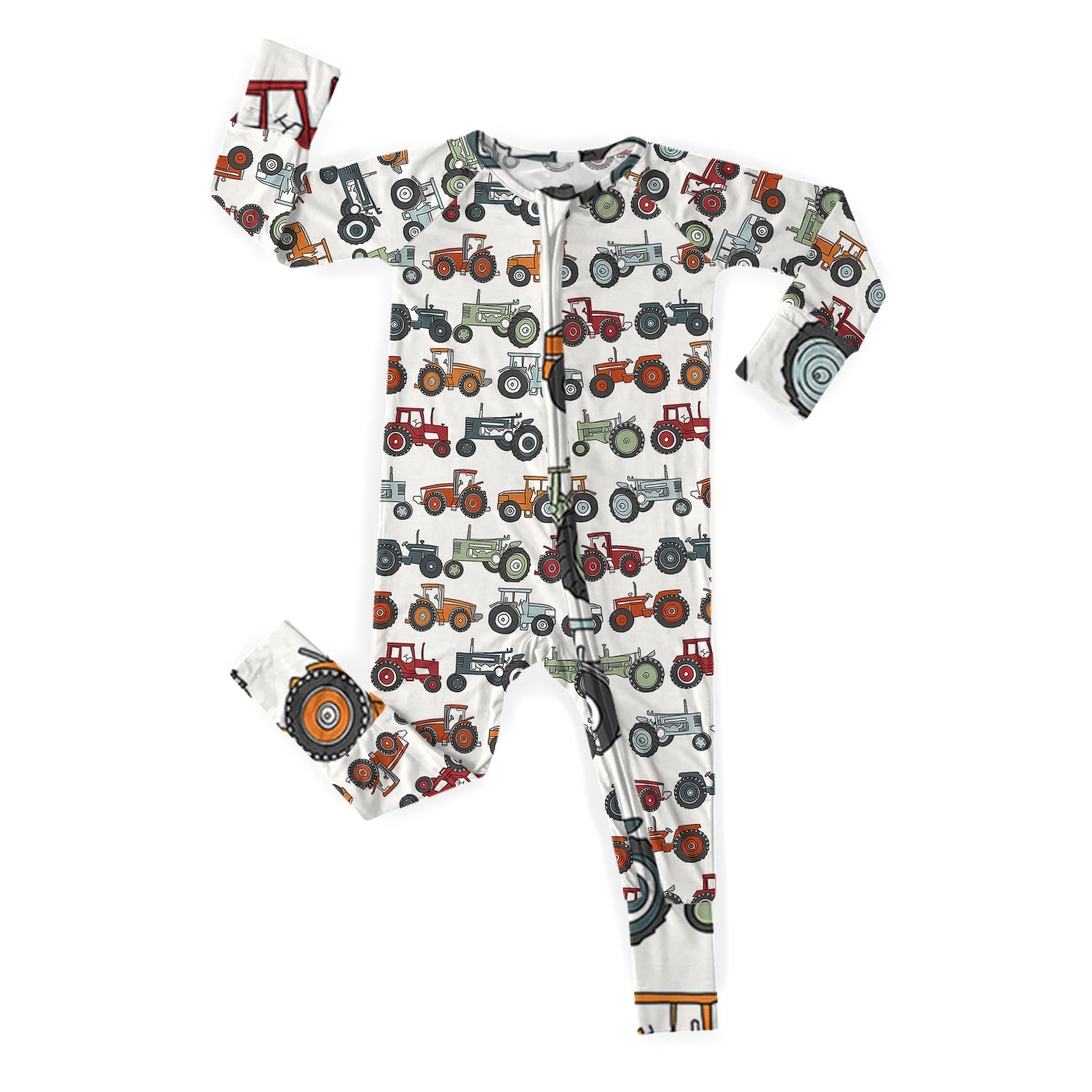 Tiny Tractors Convertible Zippered Romper