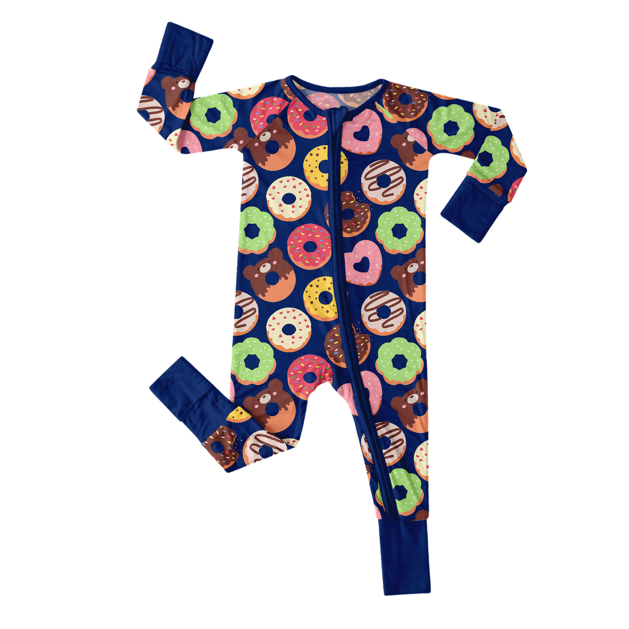 Blue Donut Fantasy Convertible Zippered Romper - StazzyBaby