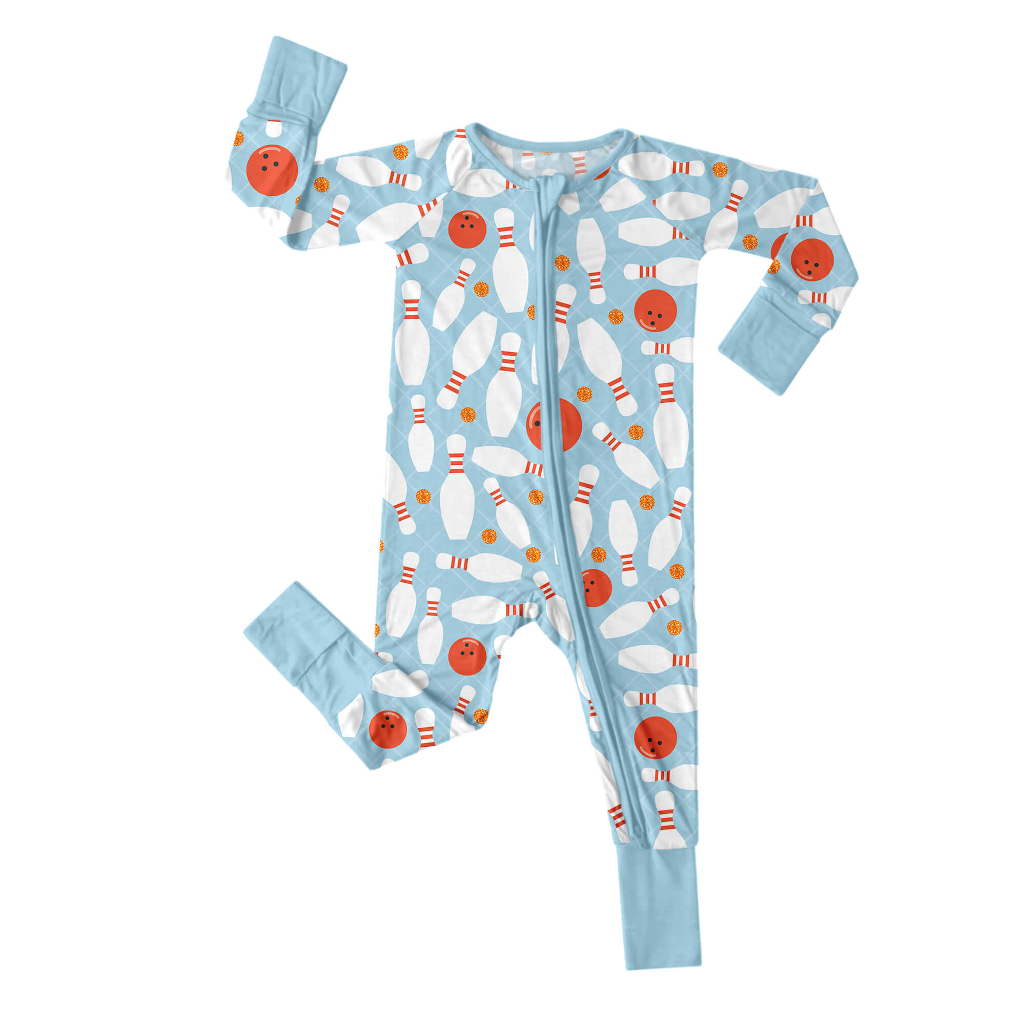 Bowling Convertible Zippered Romper - StazzyBaby