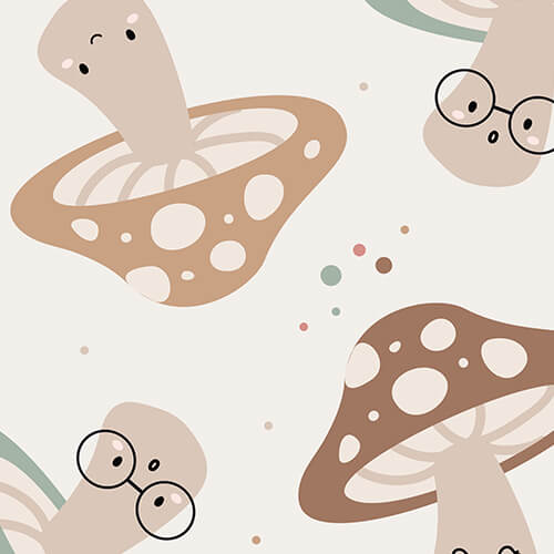 Brown Mushrooms Convertible Zippered Romper - StazzyBaby