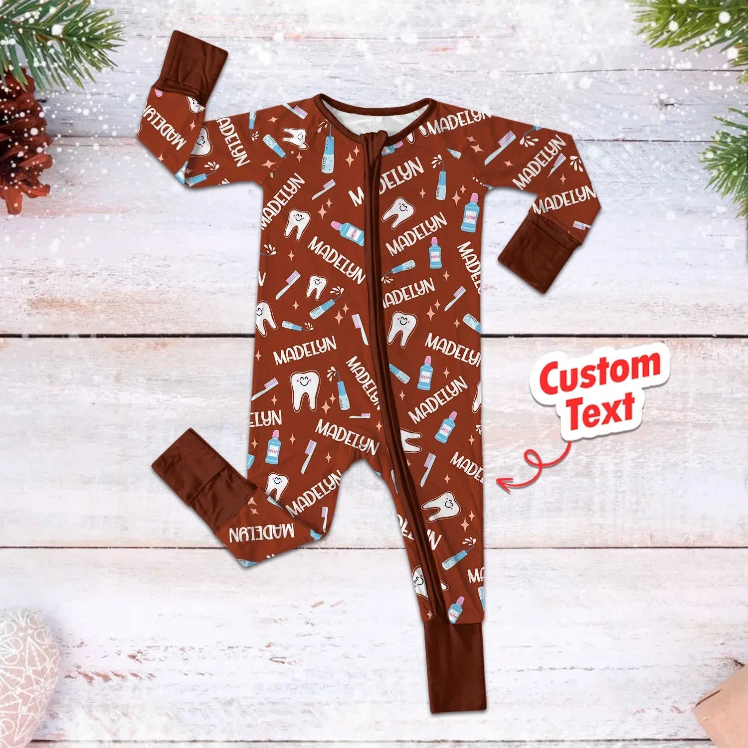 Brushing Teeth Custom Name Zippy - StazzyBaby