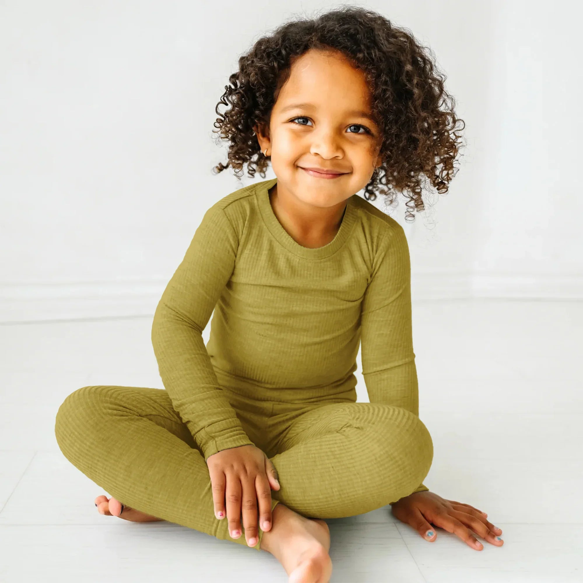 Buttercup Ribbed Two Piece Long Sleeve Pajama Set - StazzyBaby