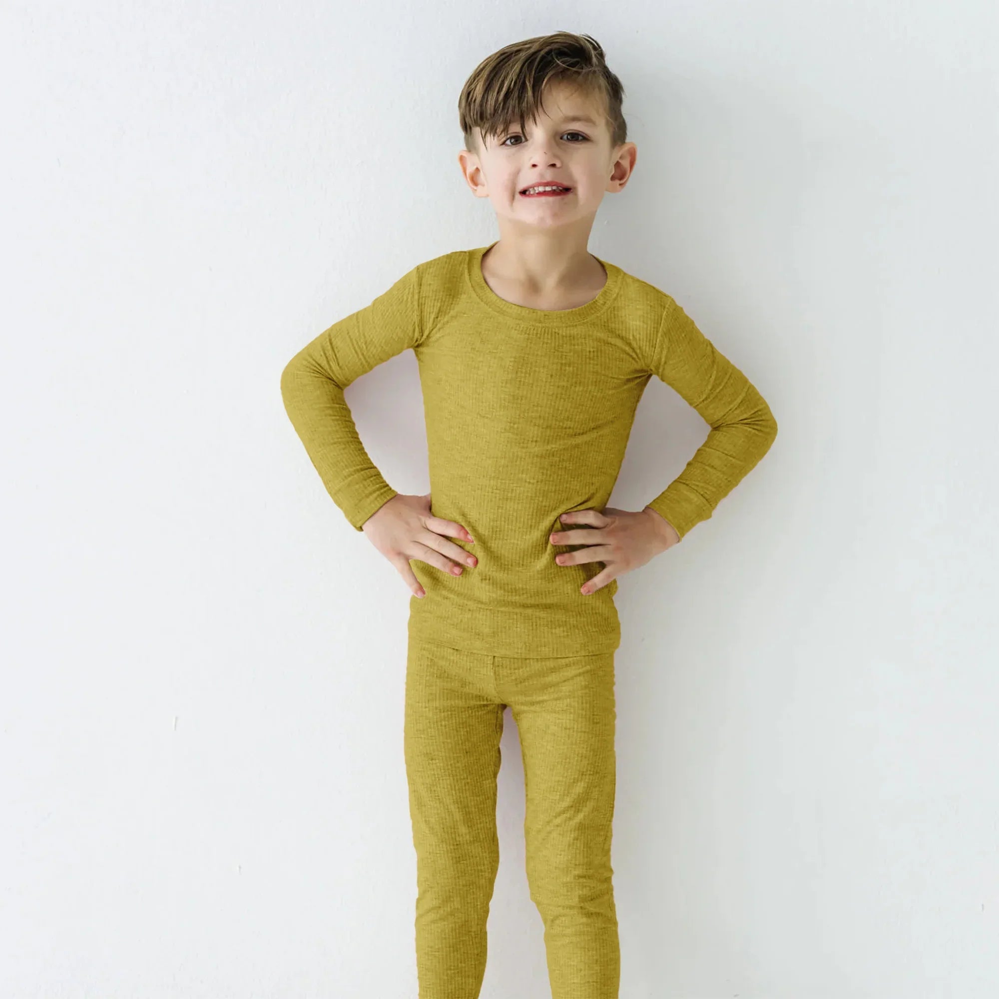 Buttercup Ribbed Two Piece Long Sleeve Pajama Set - StazzyBaby