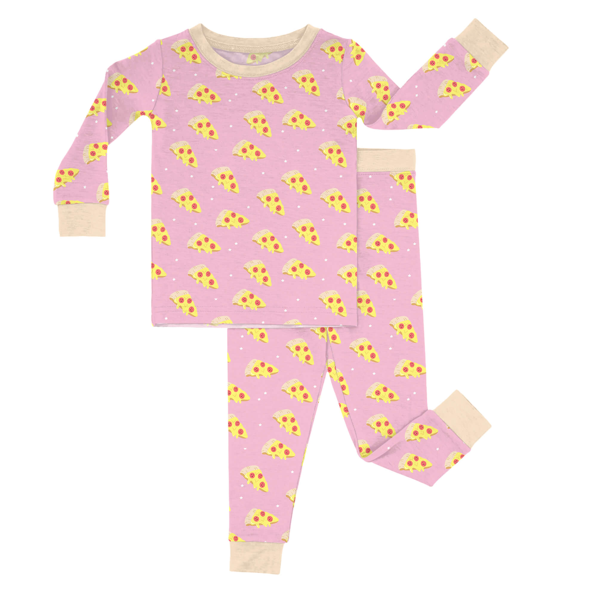 Cheese Pizza Slices Two - Piece Pajama Set - StazzyBaby