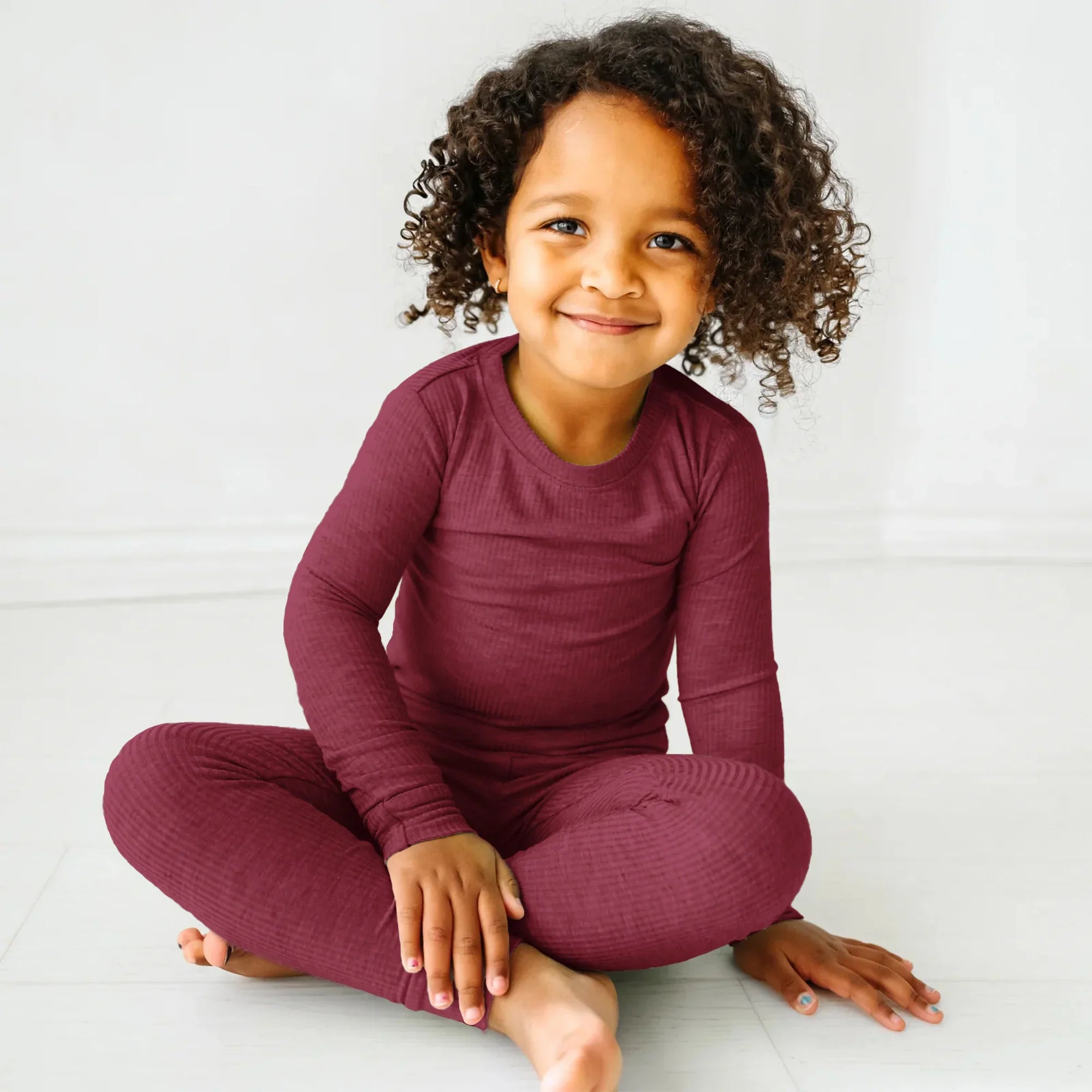 Cherrywood Ribbed Two Piece Long Sleeve Pajama Set - StazzyBaby