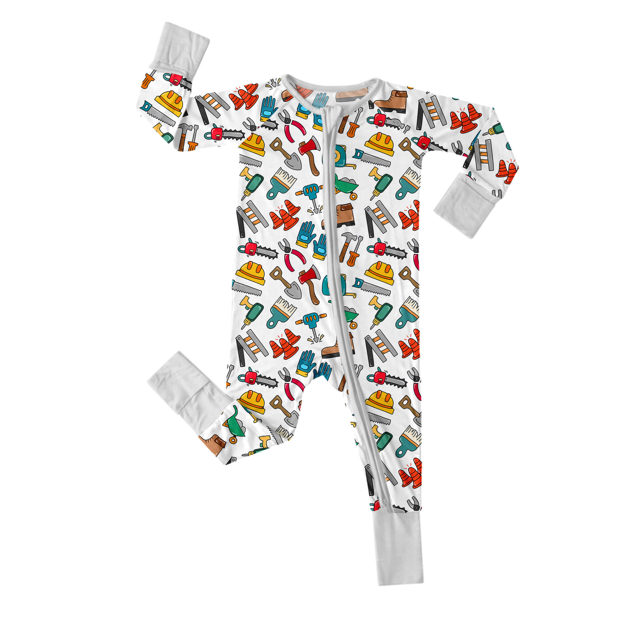 Construction Tools Convertible Zippered Romper - StazzyBaby
