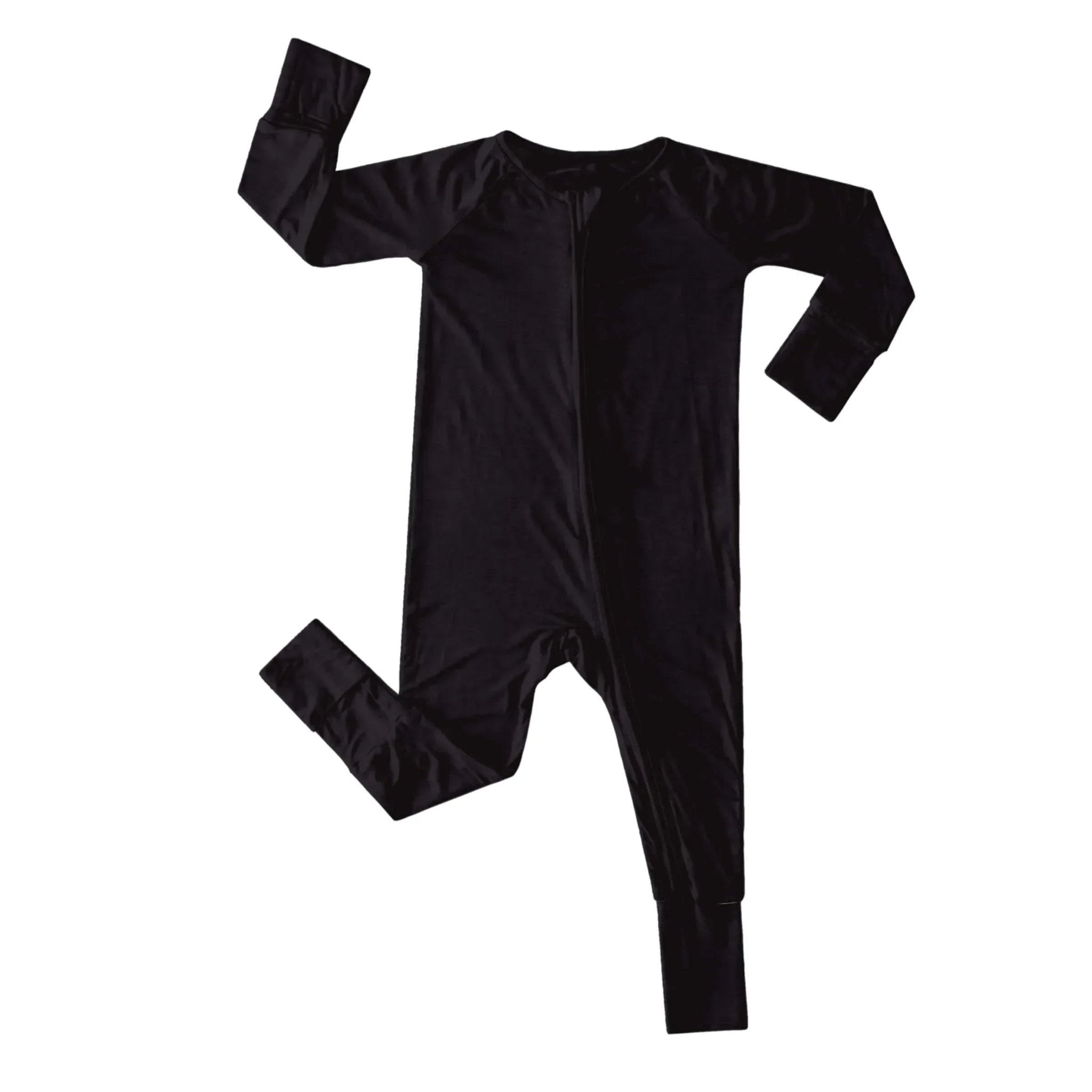 Convertible Zippered Romper in Black - StazzyBaby