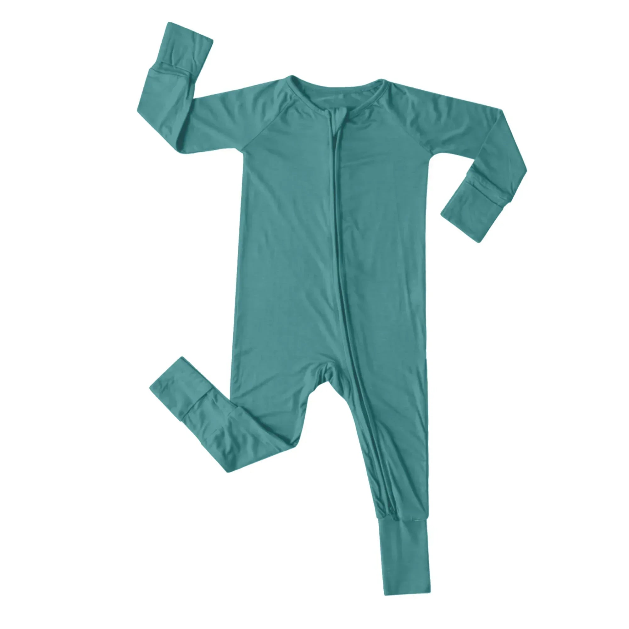 Convertible Zippered Romper in Cadet Blue - StazzyBaby