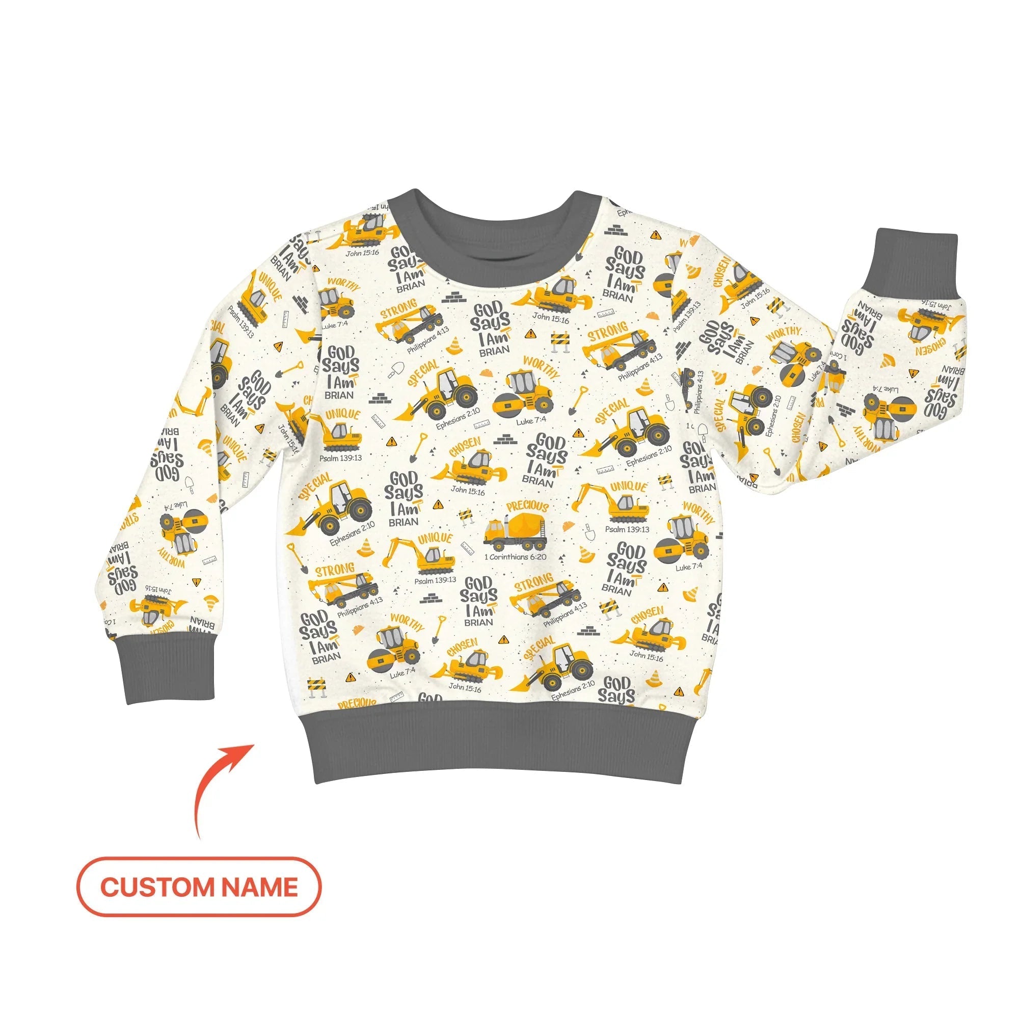 Custom Name God Says I Am Boy Crewneck Sweatshirt - StazzyBaby