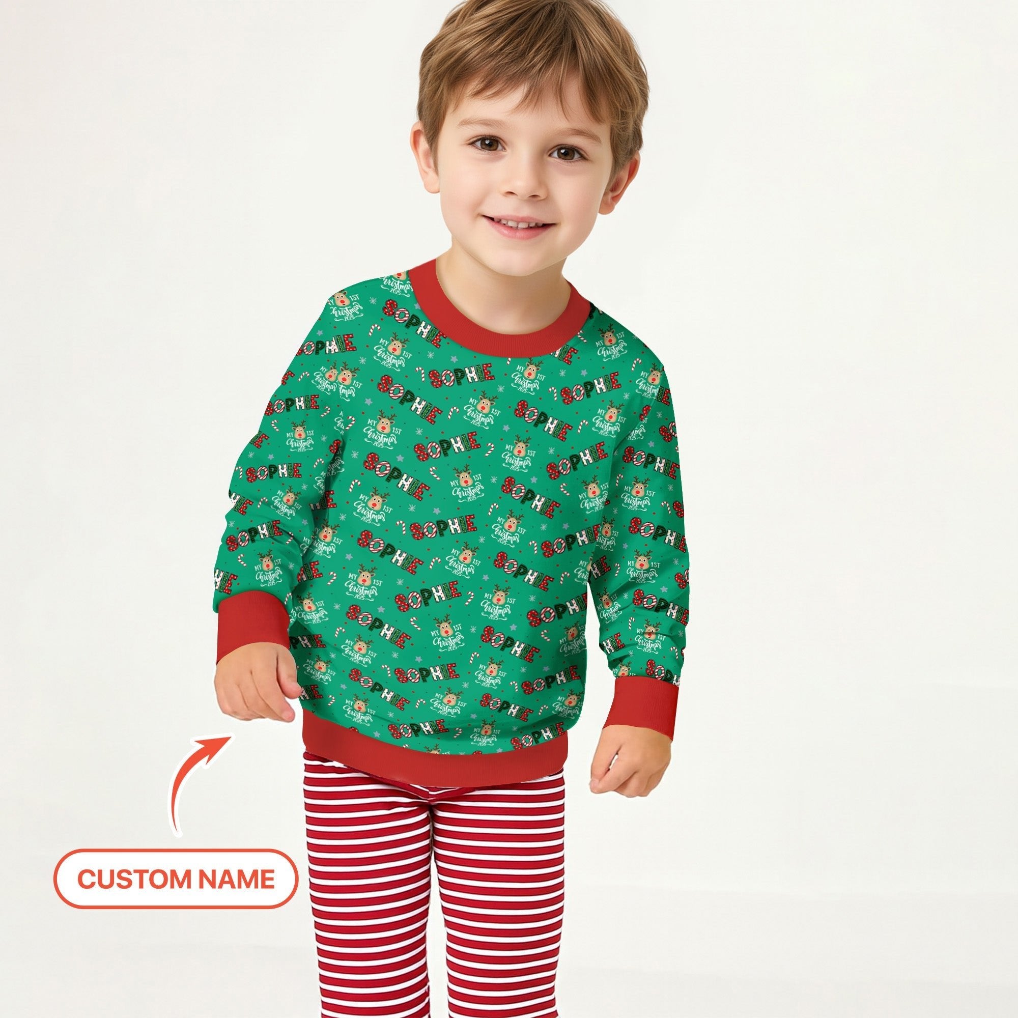 Custom Name "My First Christmas" Crewneck Sweatshirt - StazzyBaby