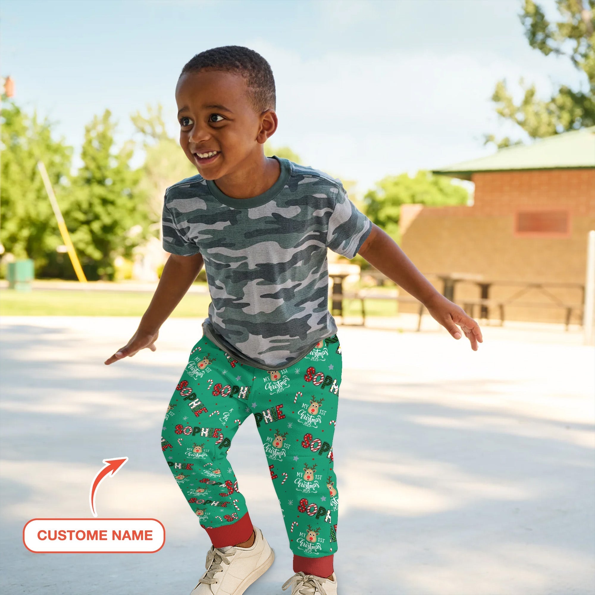 Custom Name "My First Christmas" Jogger - StazzyBaby
