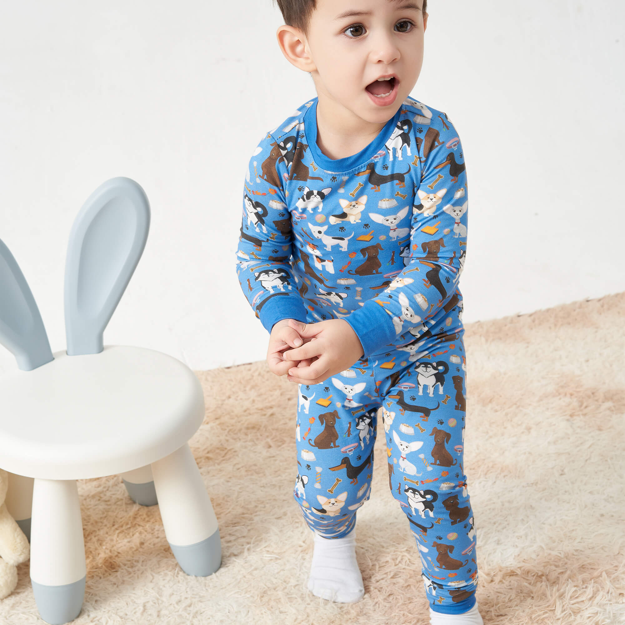 Dapper Dogs Two Piece Pajama Set - StazzyBaby