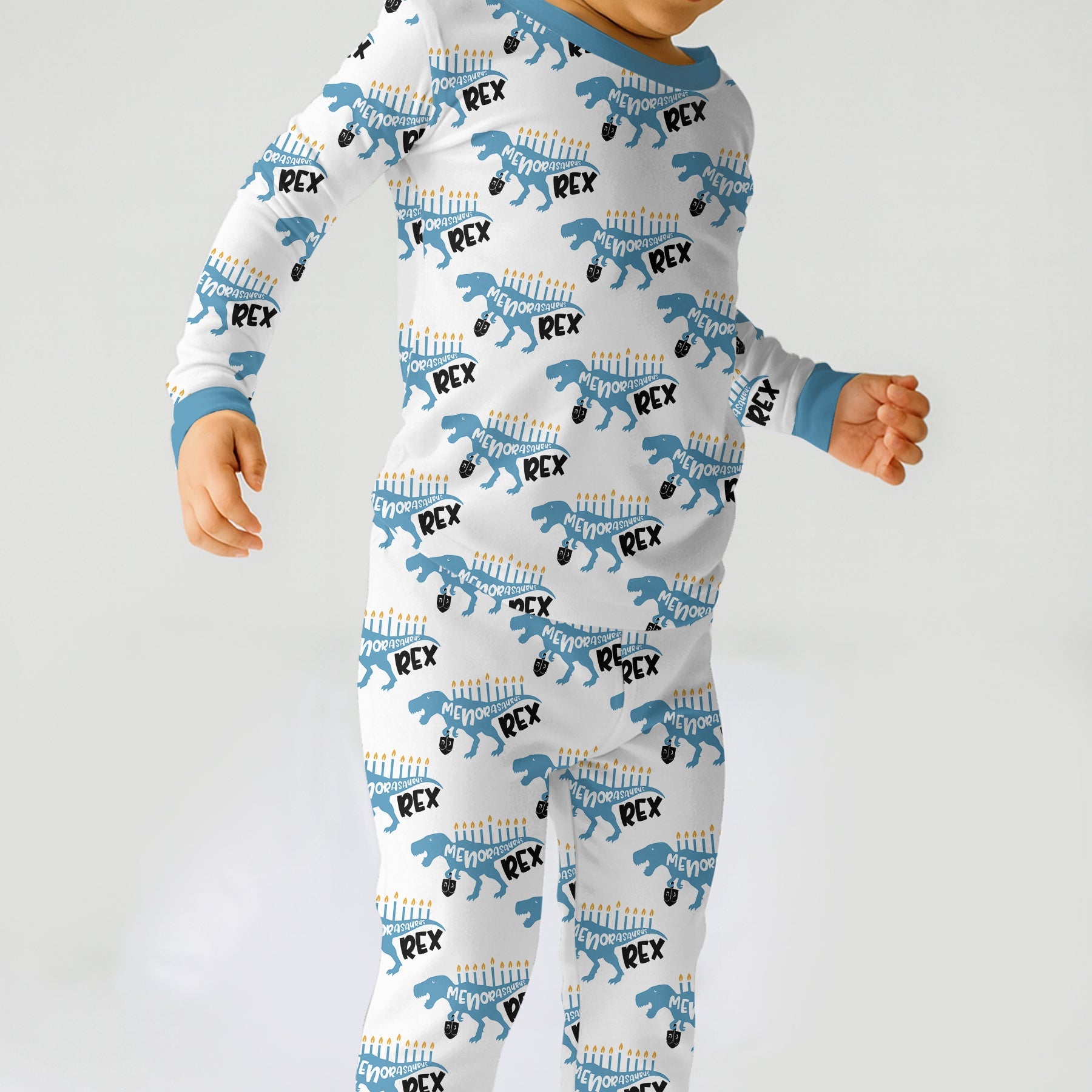 Dinosaur Hanukkah Boy Two - Piece Pajama Set - StazzyBaby