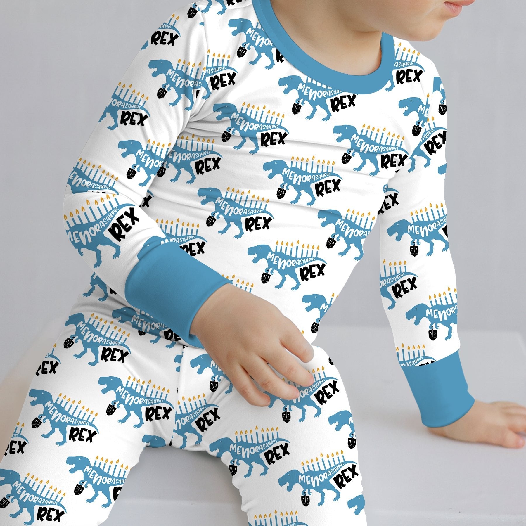 Dinosaur Hanukkah Boy Two - Piece Pajama Set - StazzyBaby
