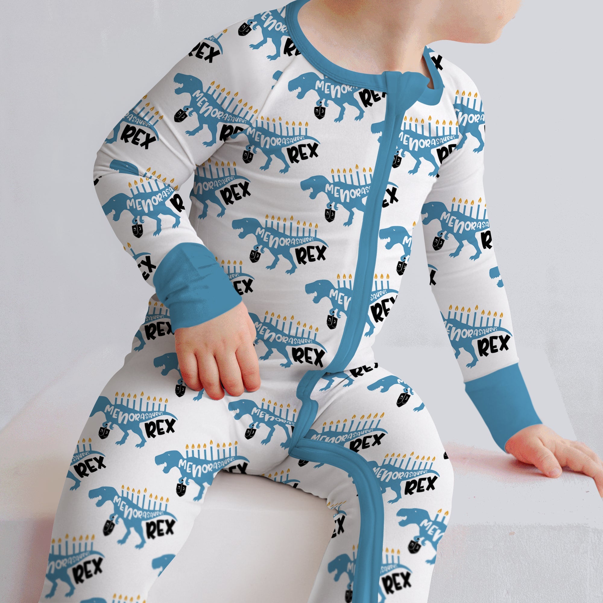 Dinosaur Hanukkah Boy Zippy - StazzyBaby