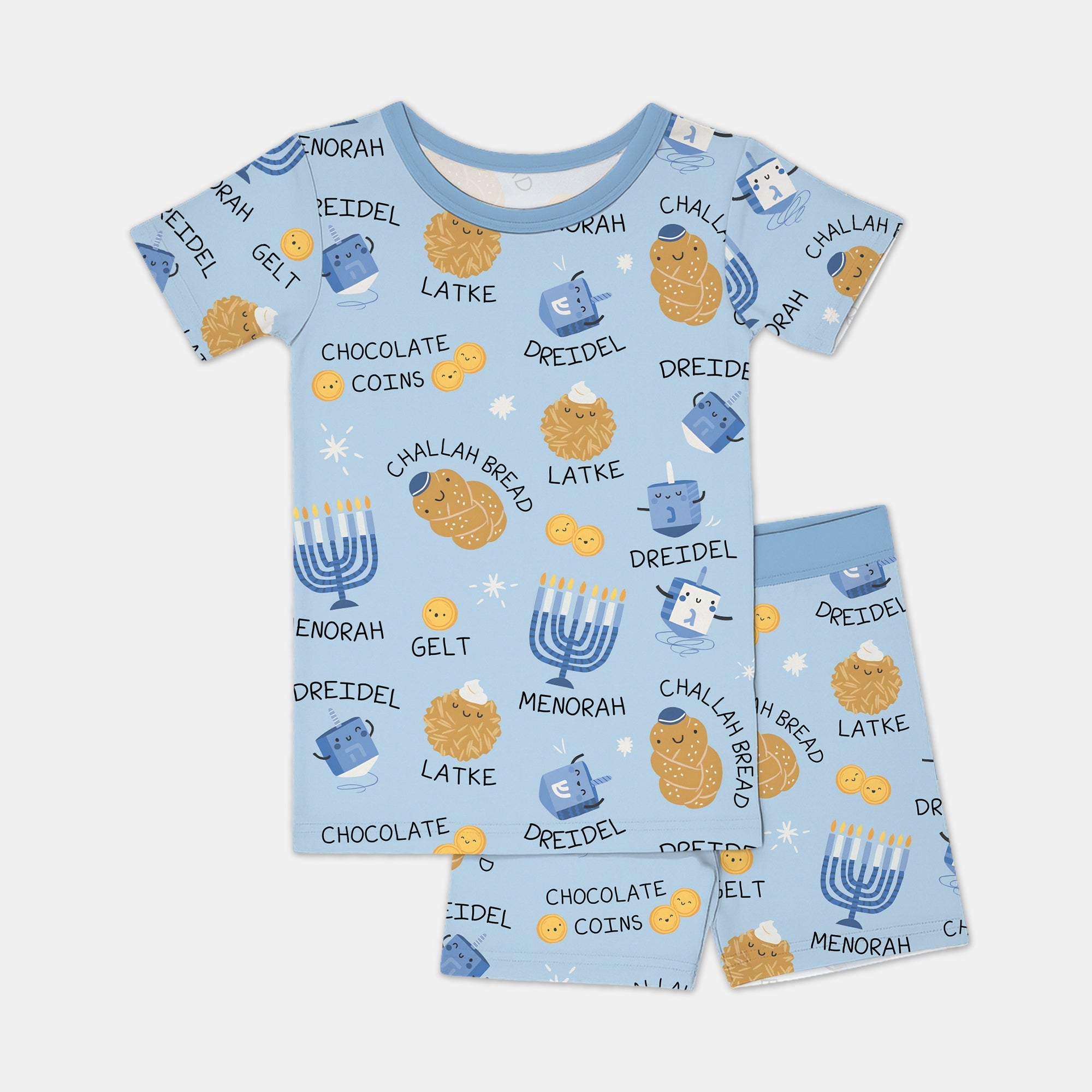 Family Hanukkah Matching Two Piece Short Sleeve & Shorts Pajama Set - StazzyBaby