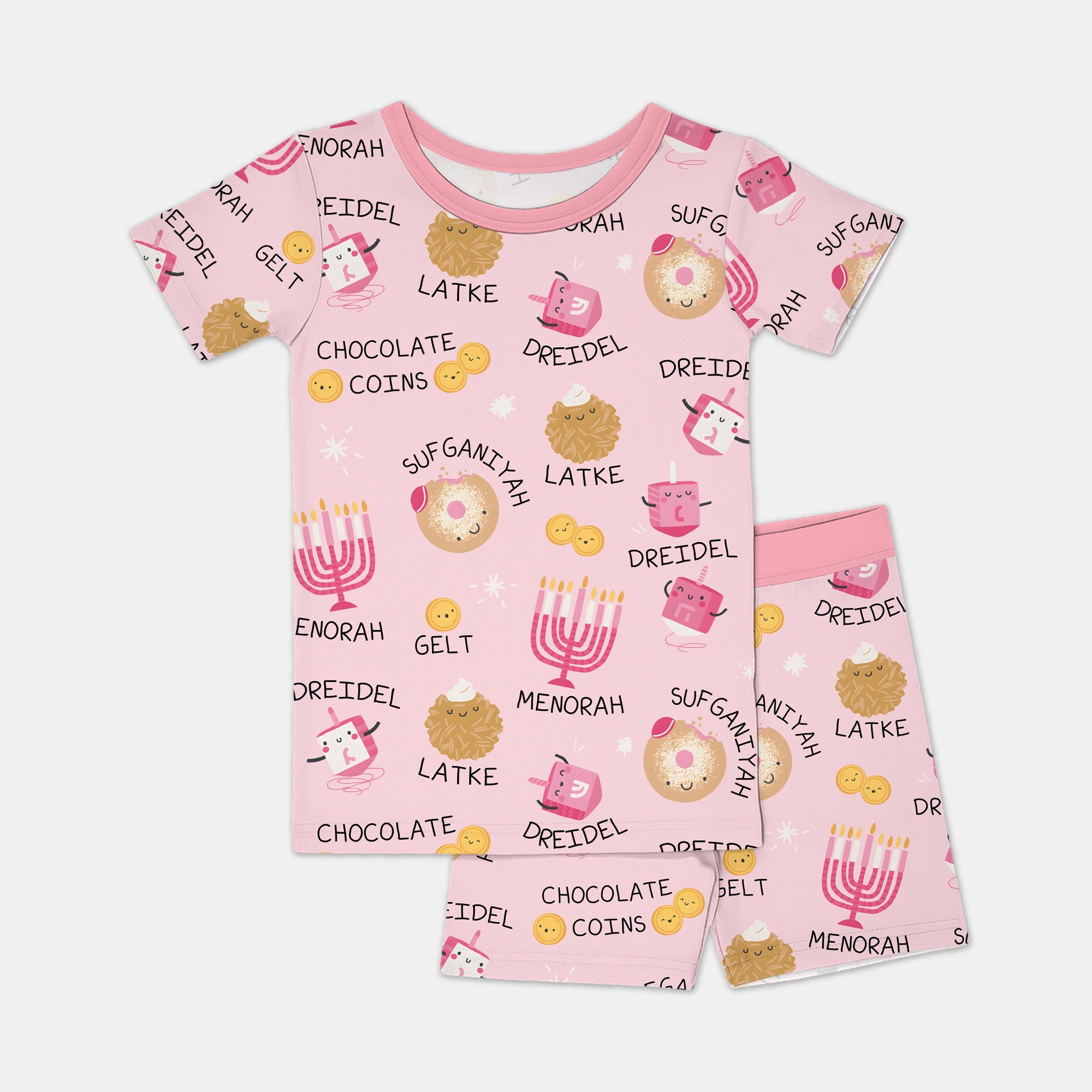 Family Hanukkah Matching Two Piece Short Sleeve & Shorts Pajama Set - StazzyBaby