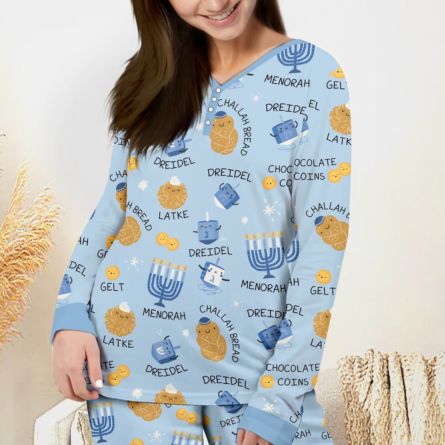 Family Hanukkah Matching Women Pajama Set - StazzyBaby