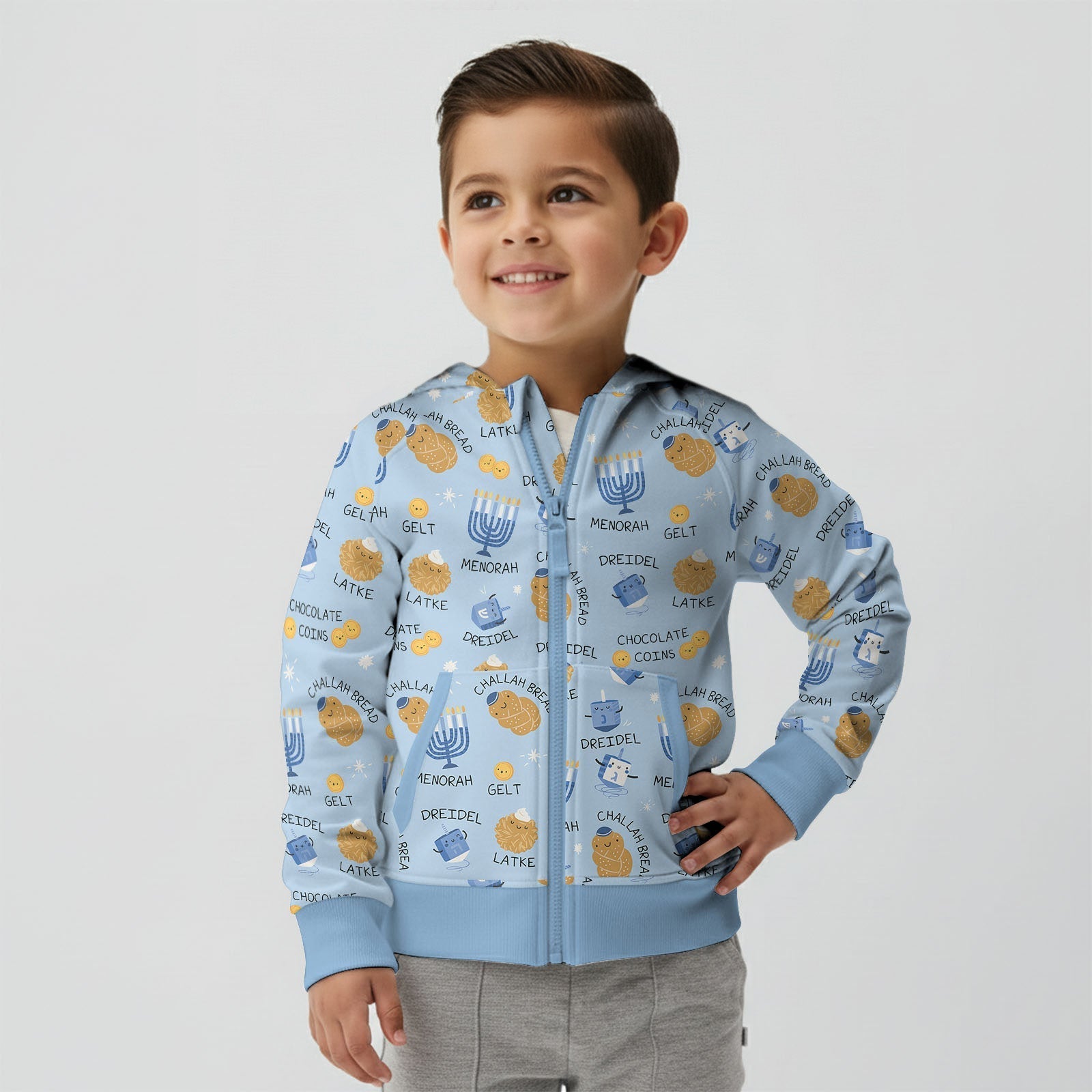 Family Hanukkah Matching Zip Hoodie - StazzyBaby