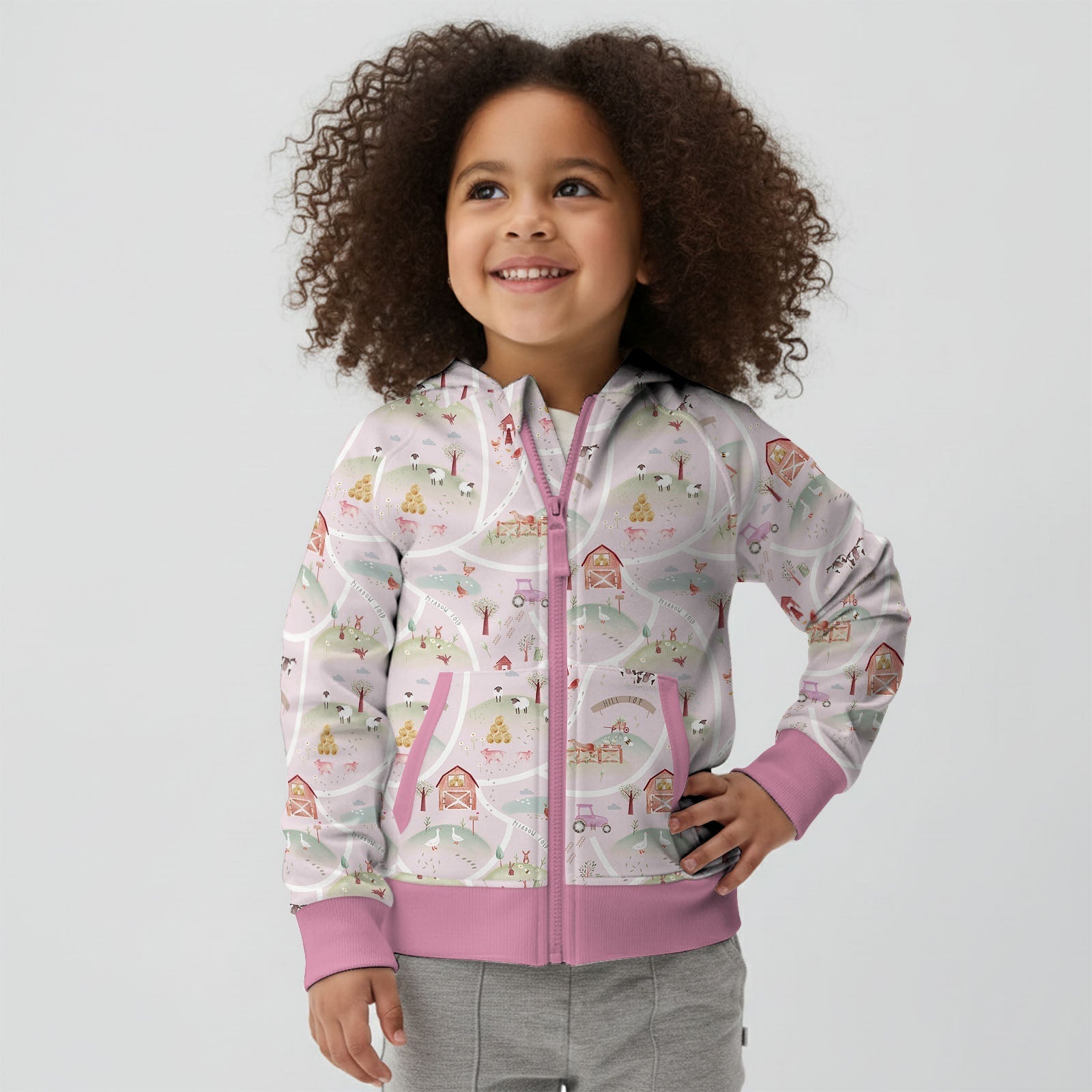 Farm Meadow Zip Hoodie - StazzyBaby