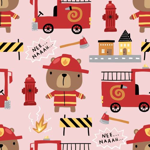 Firefighter Bears Convertible Zippered Romper - StazzyBaby