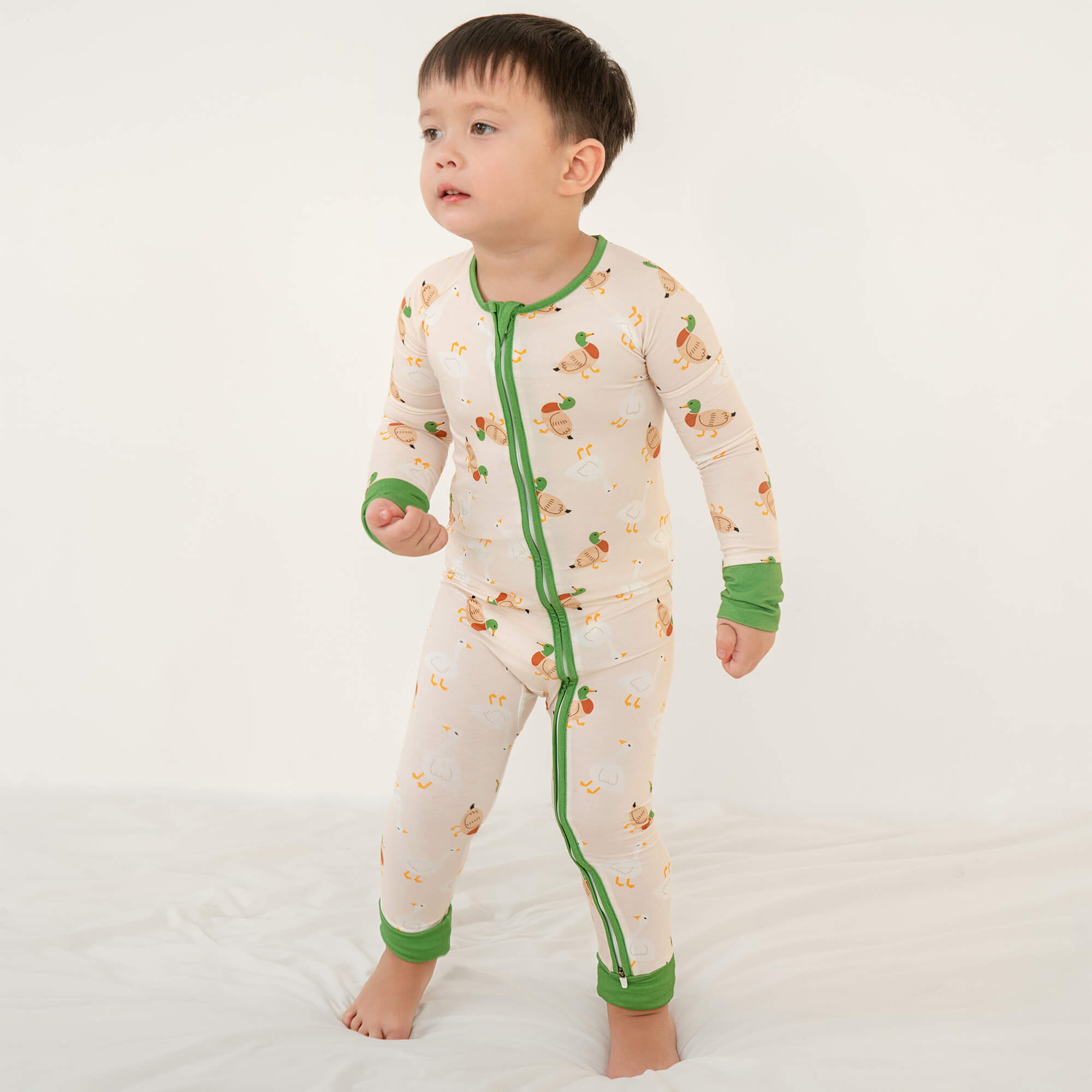 Geese and Ducks Convertible Zippered Romper - StazzyBaby