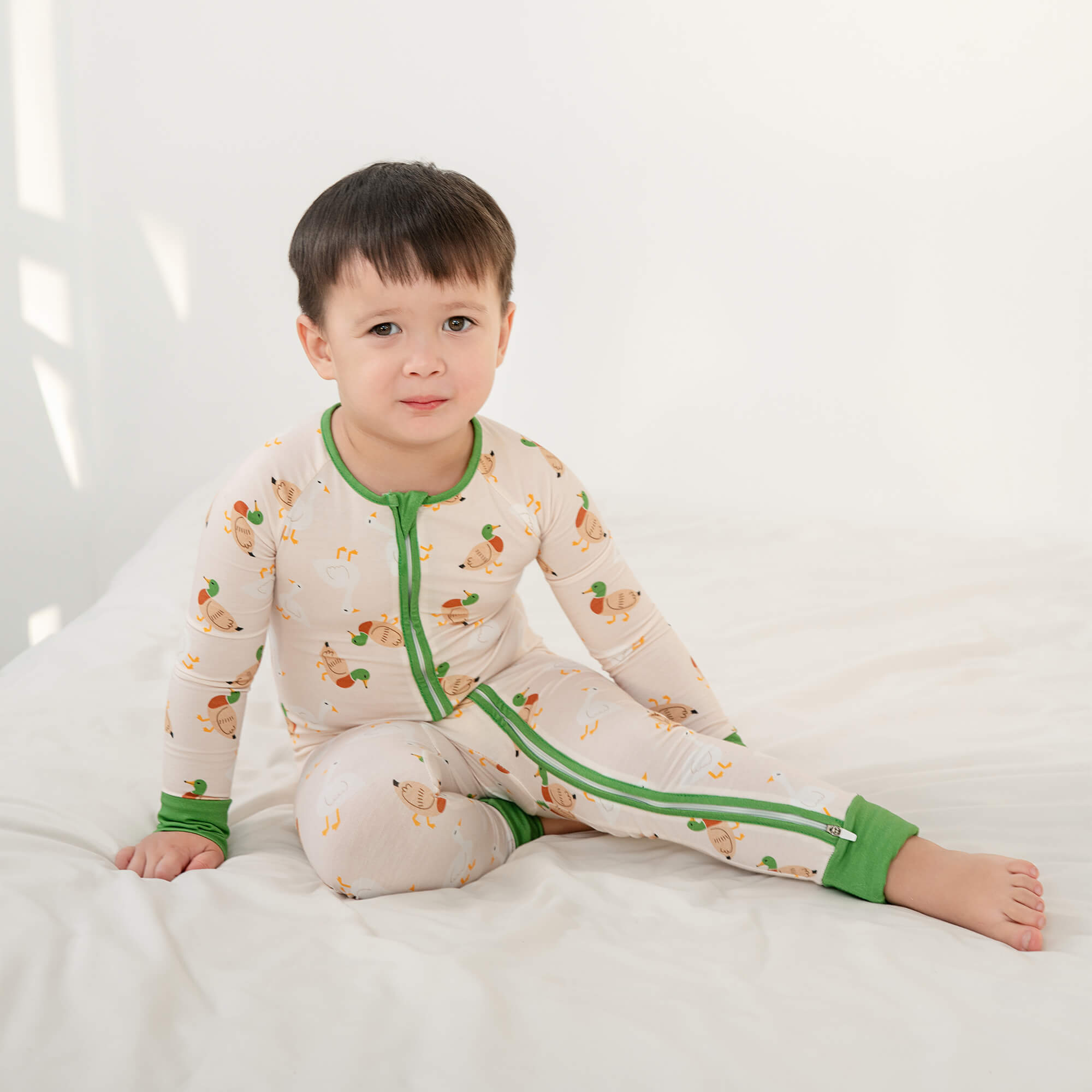 Geese and Ducks Convertible Zippered Romper - StazzyBaby