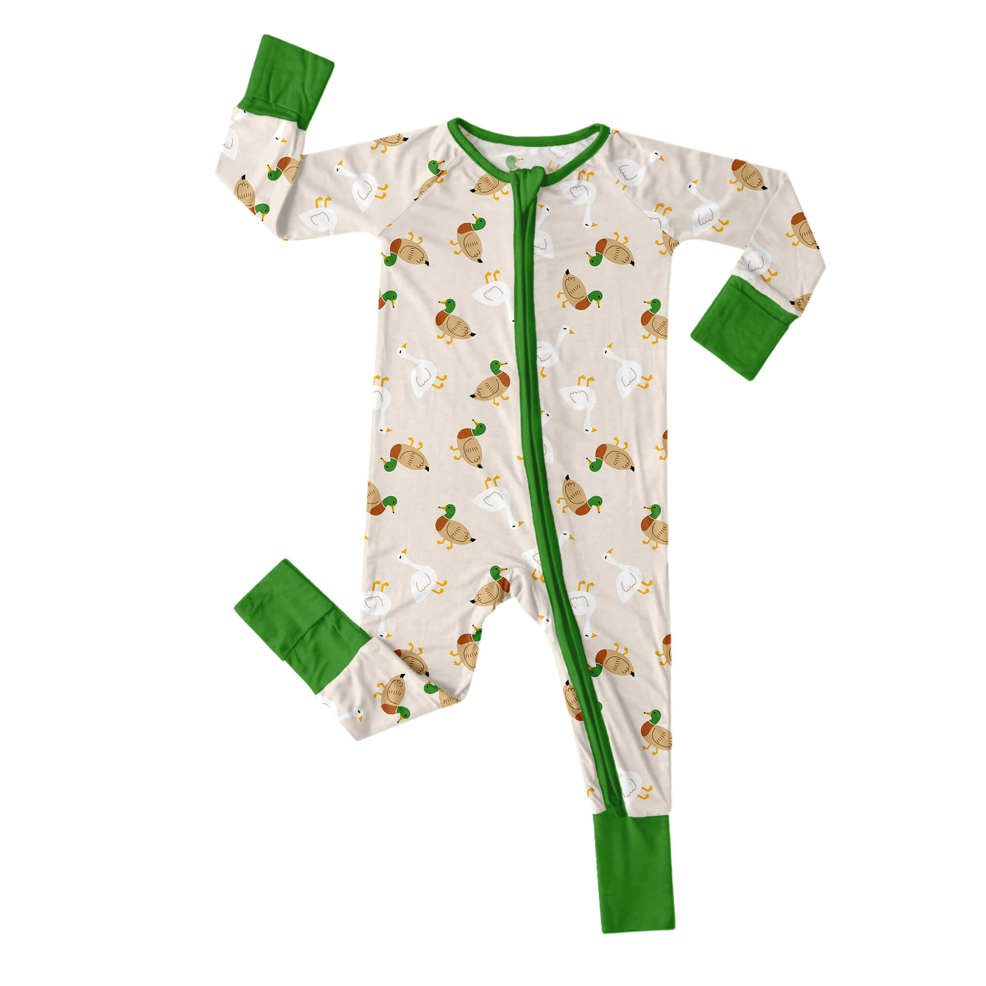 Geese and Ducks Convertible Zippered Romper - StazzyBaby