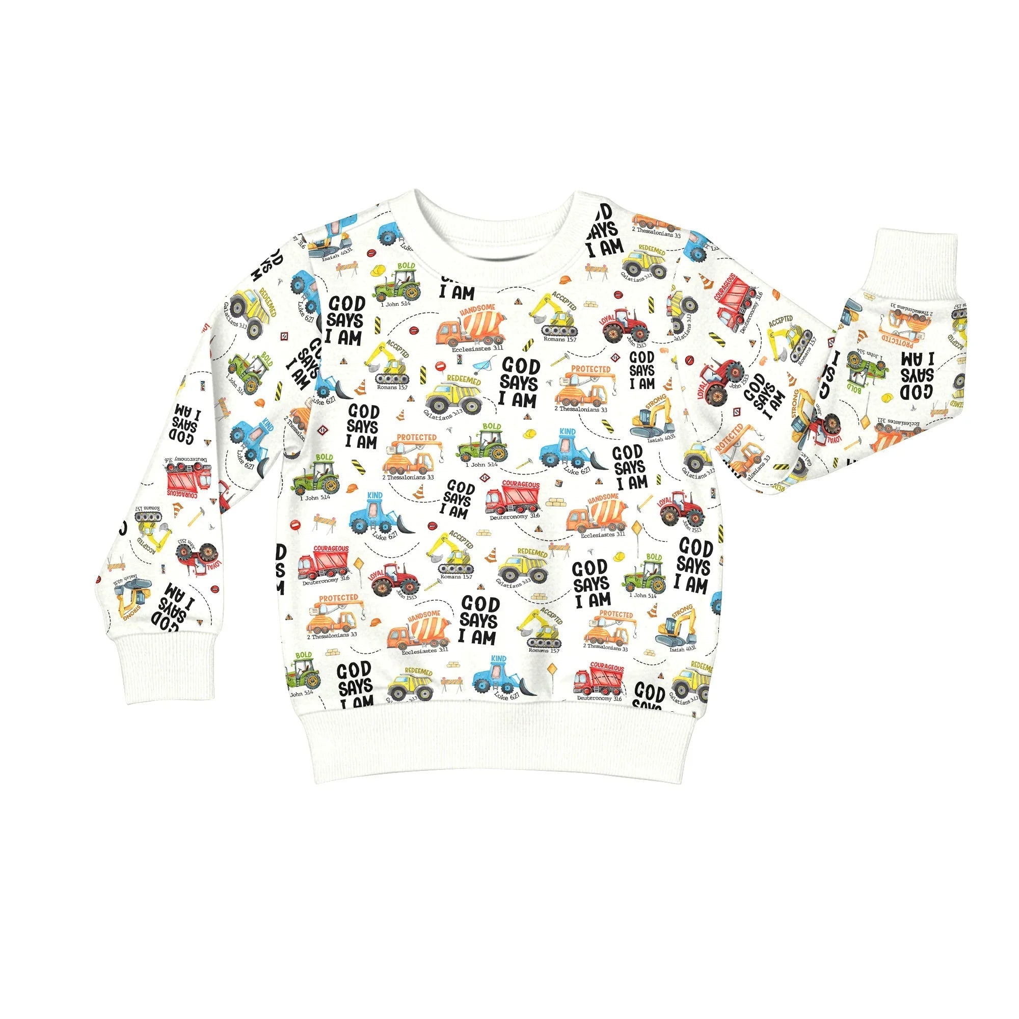 God Says I Am Boy Crewneck Sweatshirt - StazzyBaby