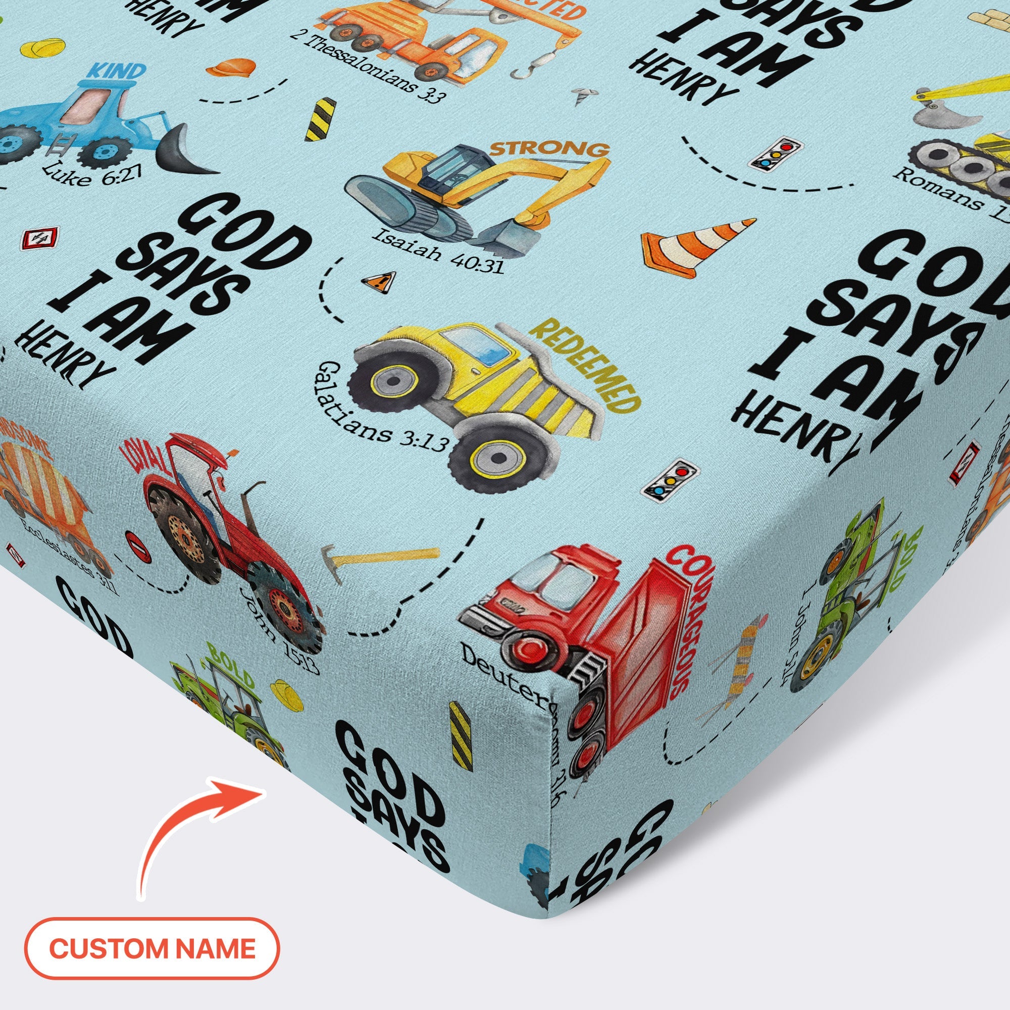 God Says I Am Boy Fitted Crib Sheet - StazzyBaby