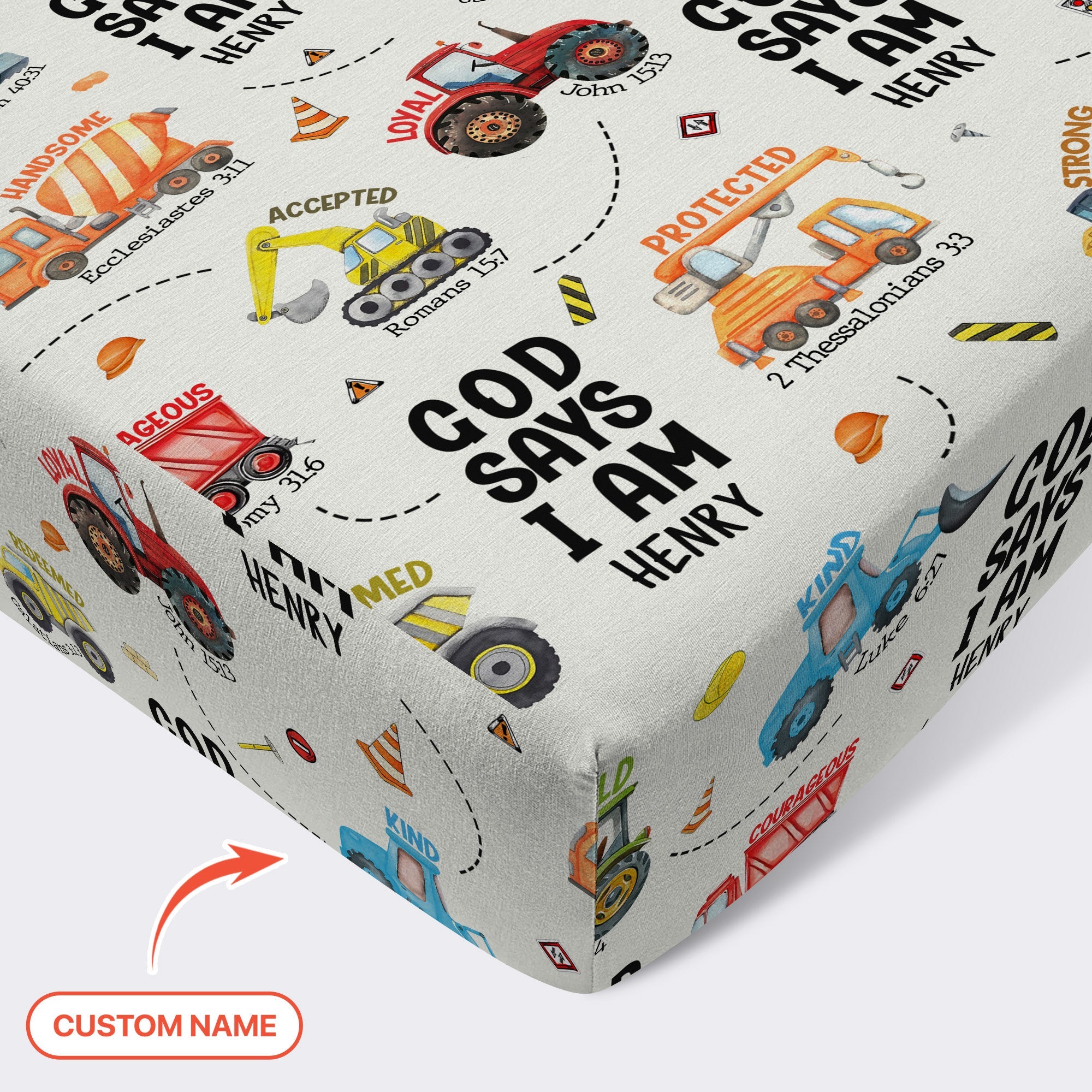 God Says I Am Boy Fitted Crib Sheet - StazzyBaby