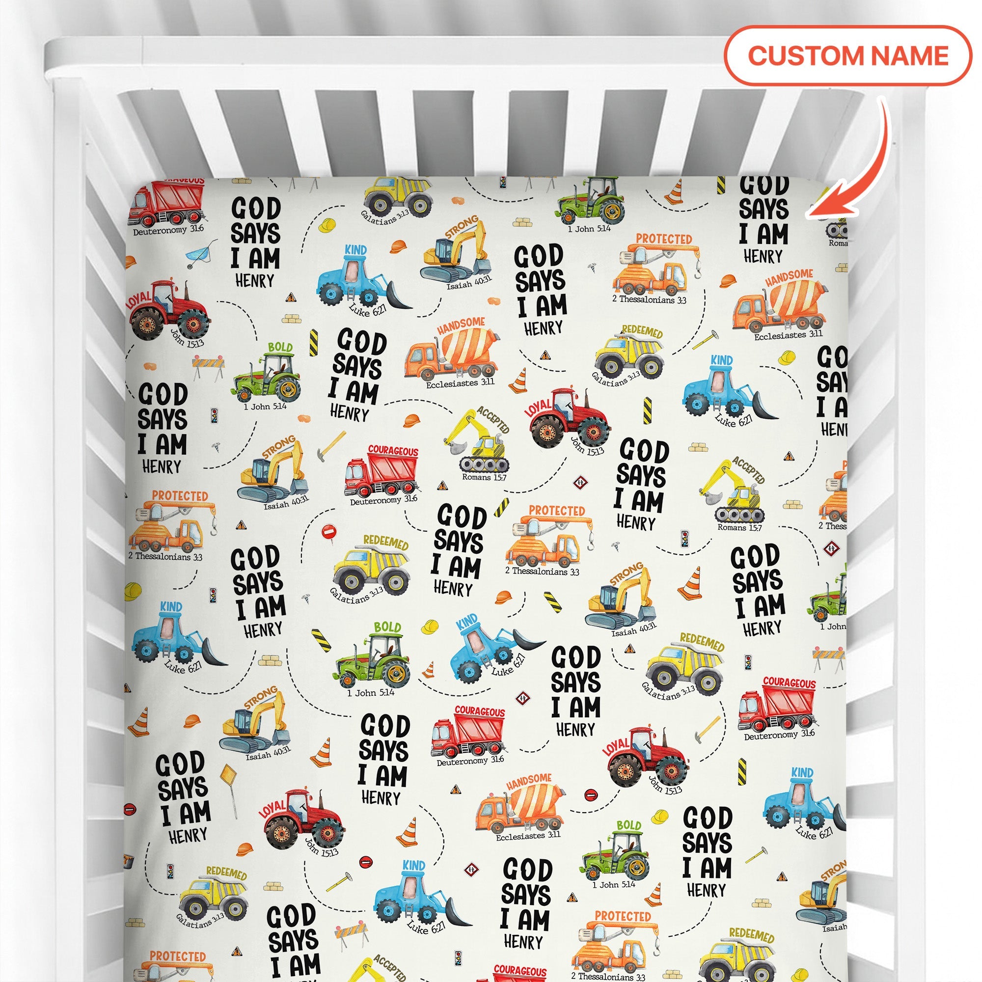 God Says I Am Boy Fitted Crib Sheet - StazzyBaby