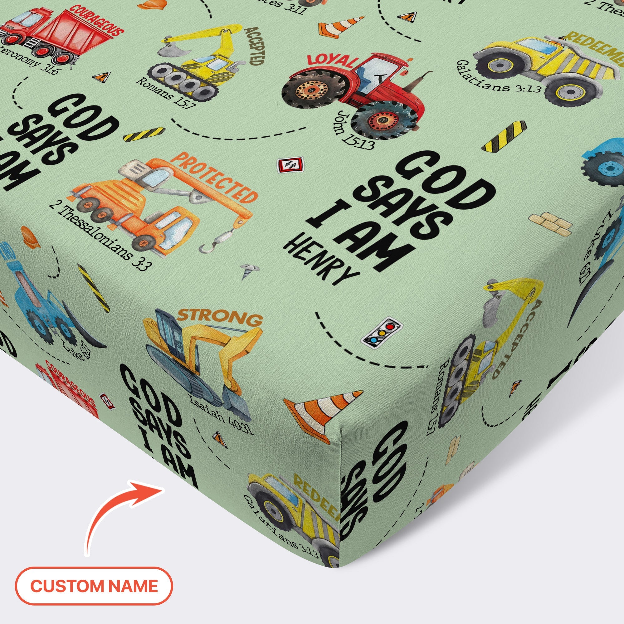 God Says I Am Boy Fitted Crib Sheet - StazzyBaby