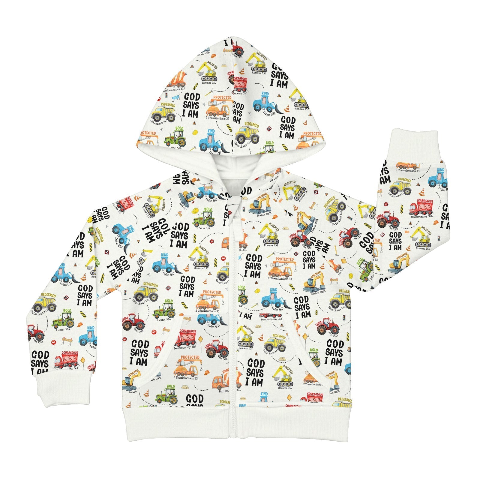 God Says I Am Boy Zip Hoodie - StazzyBaby