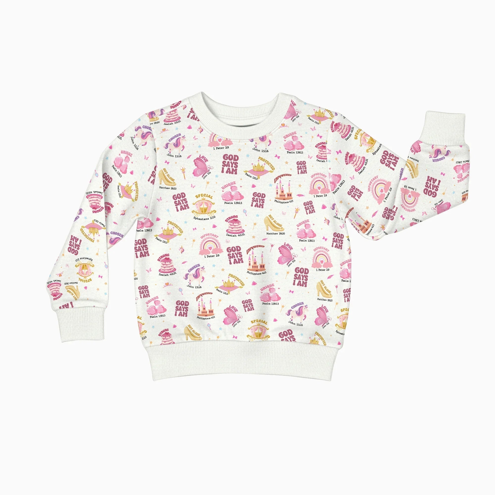 God Says I Am Girl Crewneck Sweatshirt - StazzyBaby