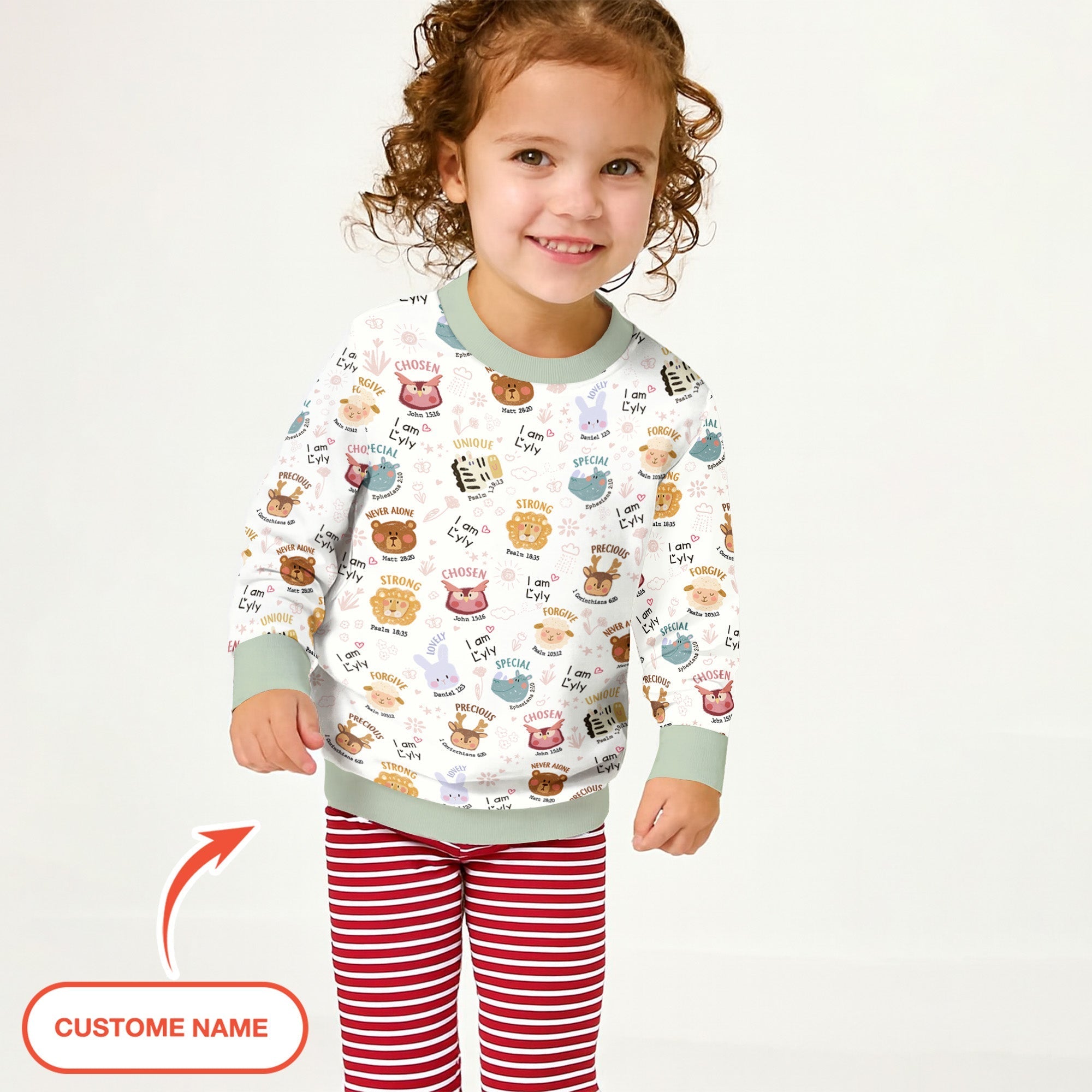 God’s Little Zoo Custom Name Crewneck Sweatshirt - StazzyBaby