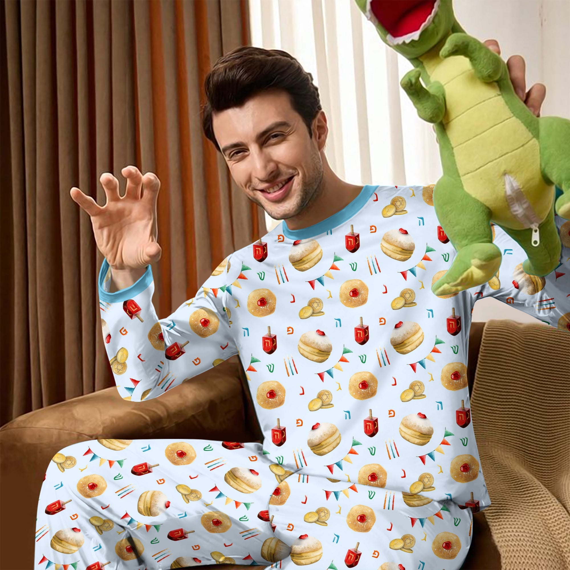 Hanukkah Donuts Men's Pajama Set - StazzyBaby