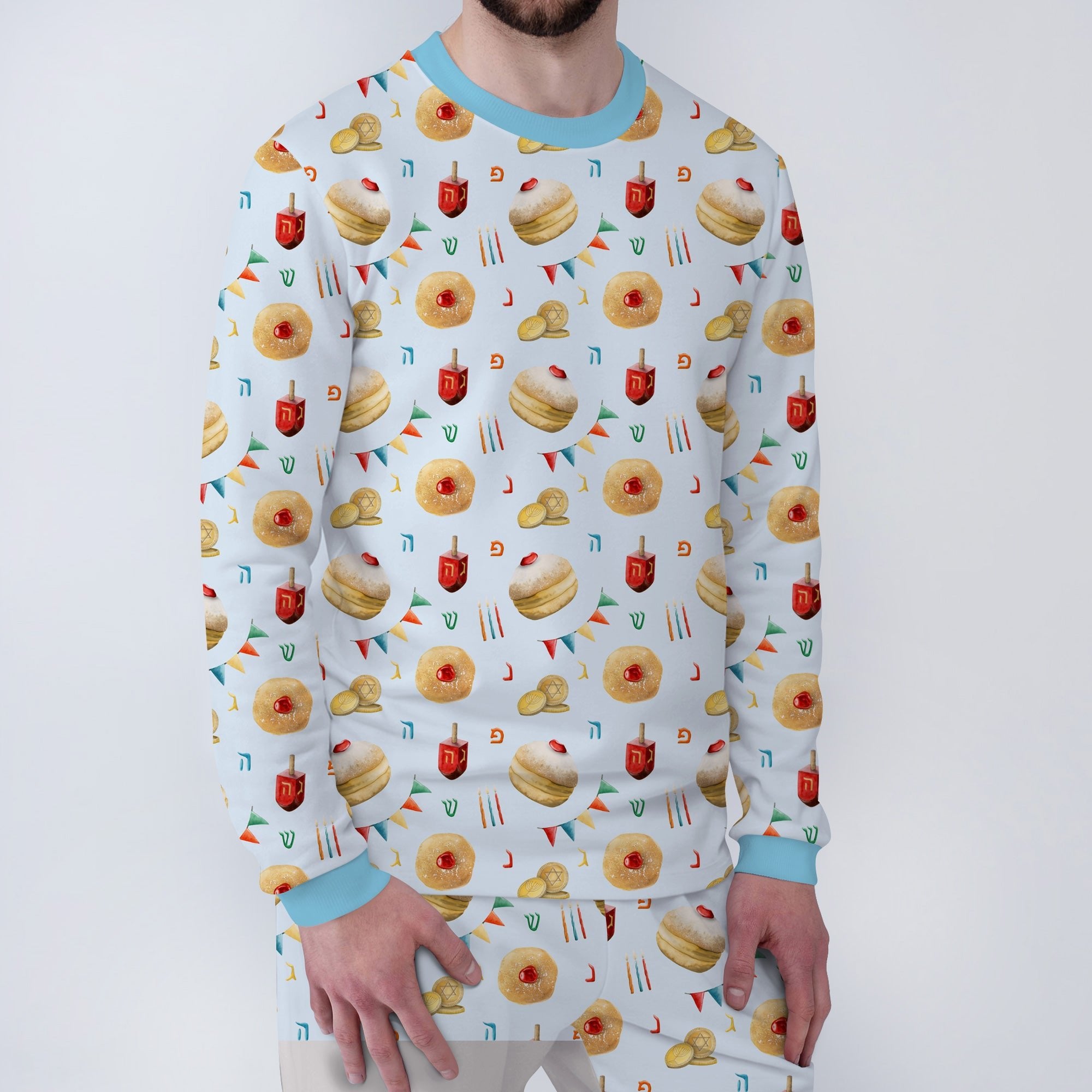 Hanukkah Donuts Men's Pajama Set - StazzyBaby