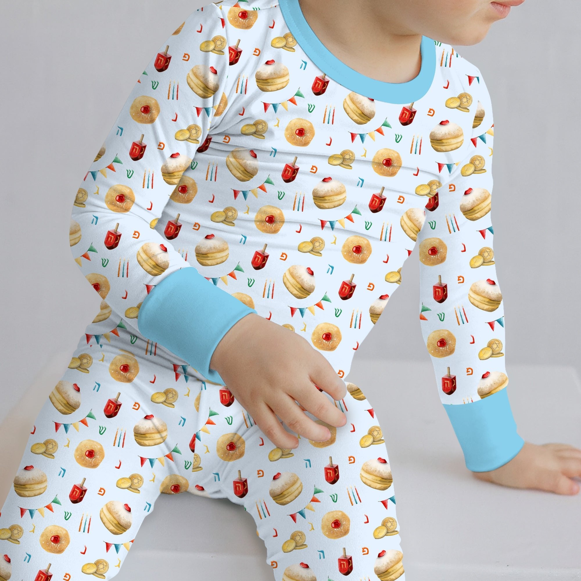 Hanukkah Donuts Two - Piece Pajama Set - StazzyBaby
